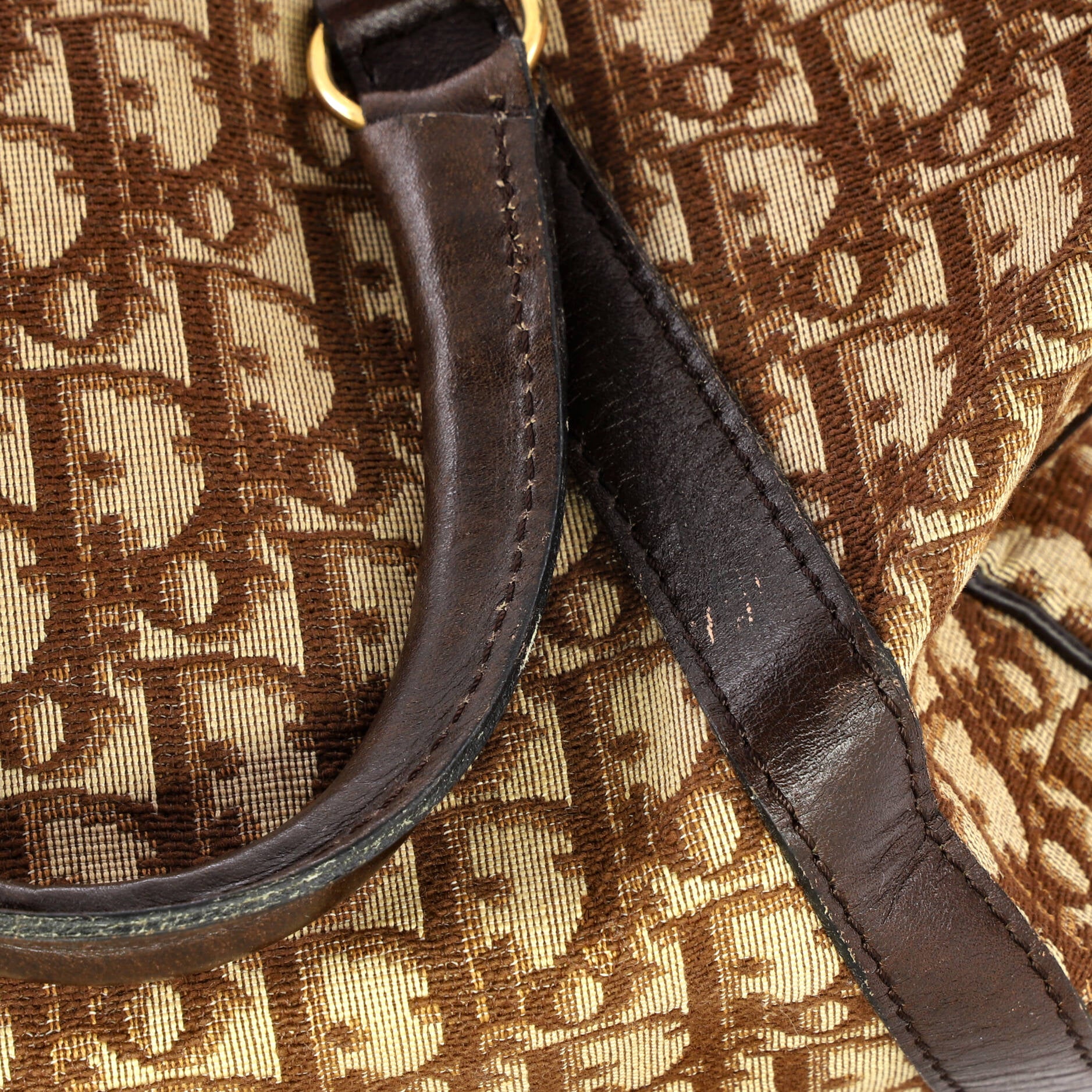Vintage Trotter Boston Bag Diorissimo Canvas Medium - Image 6