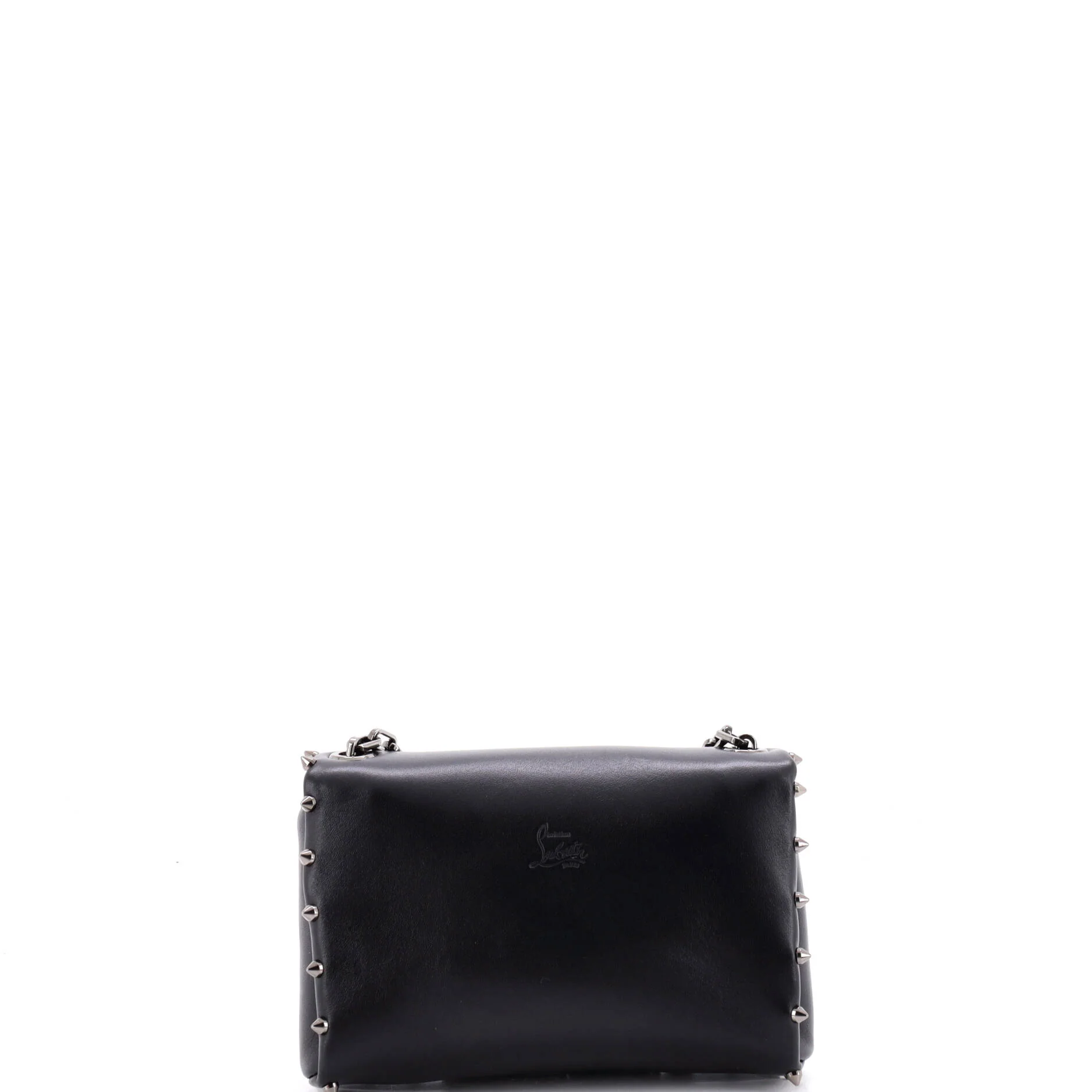 Spiky Flap Chain Crossbody Bag Spiked Leather - Image 3