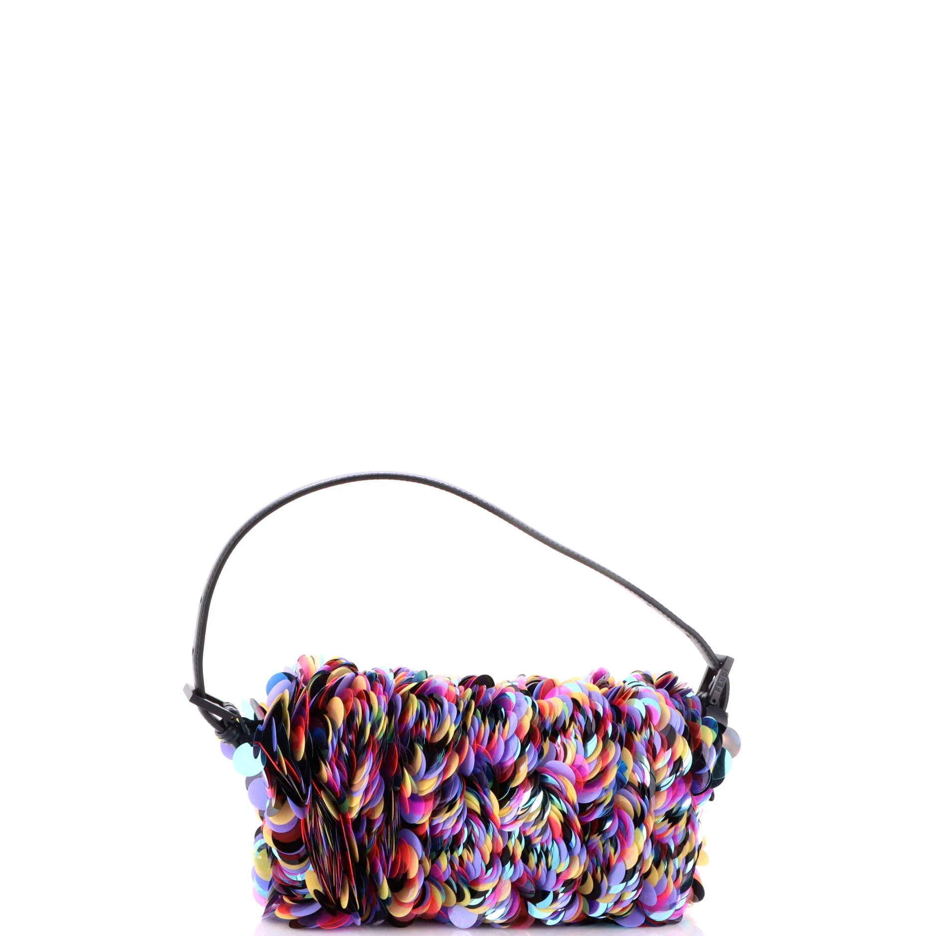 Baguette Bag Paillettes Embellished Leather - Image 3