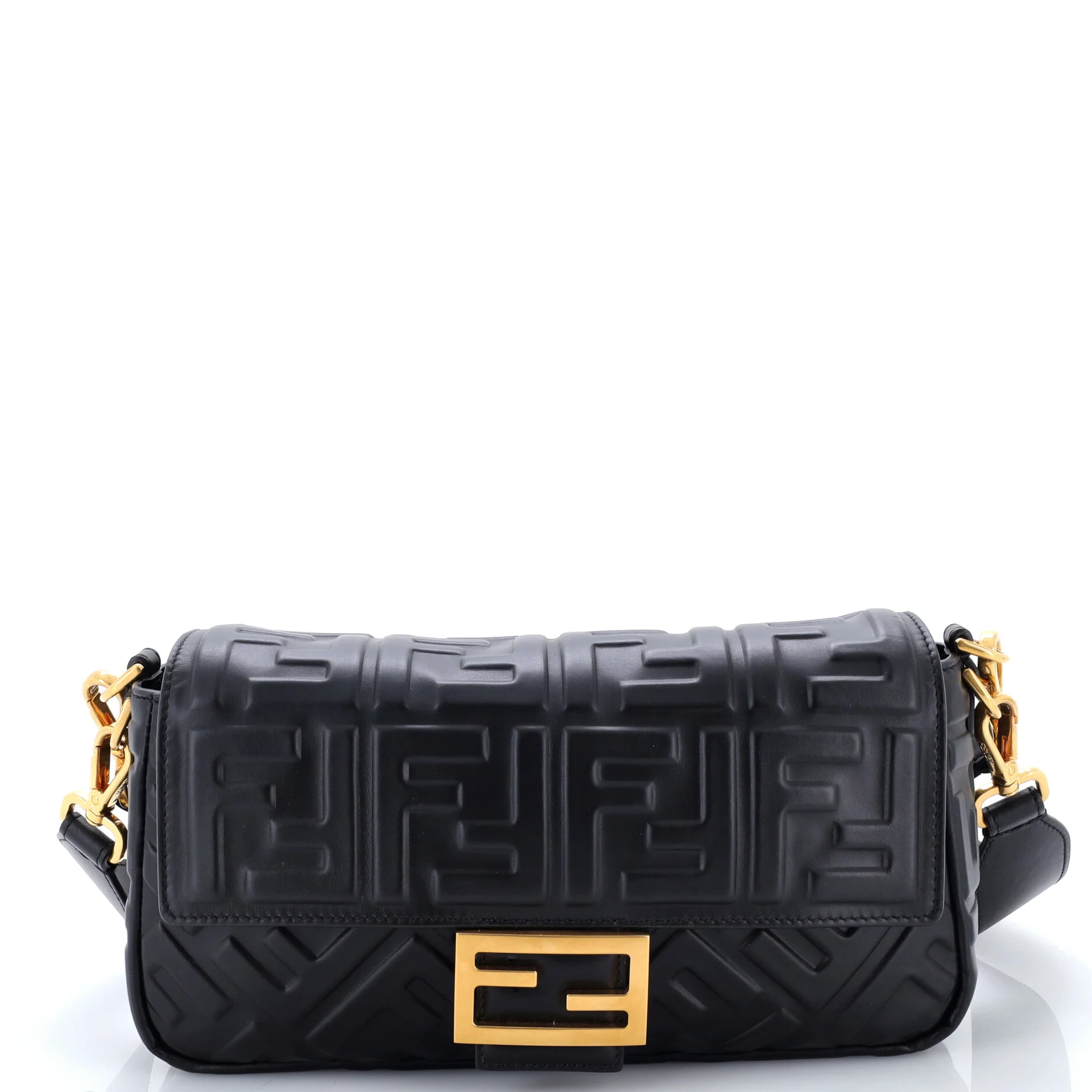 Baguette NM Bag Zucca Embossed Leather Medium