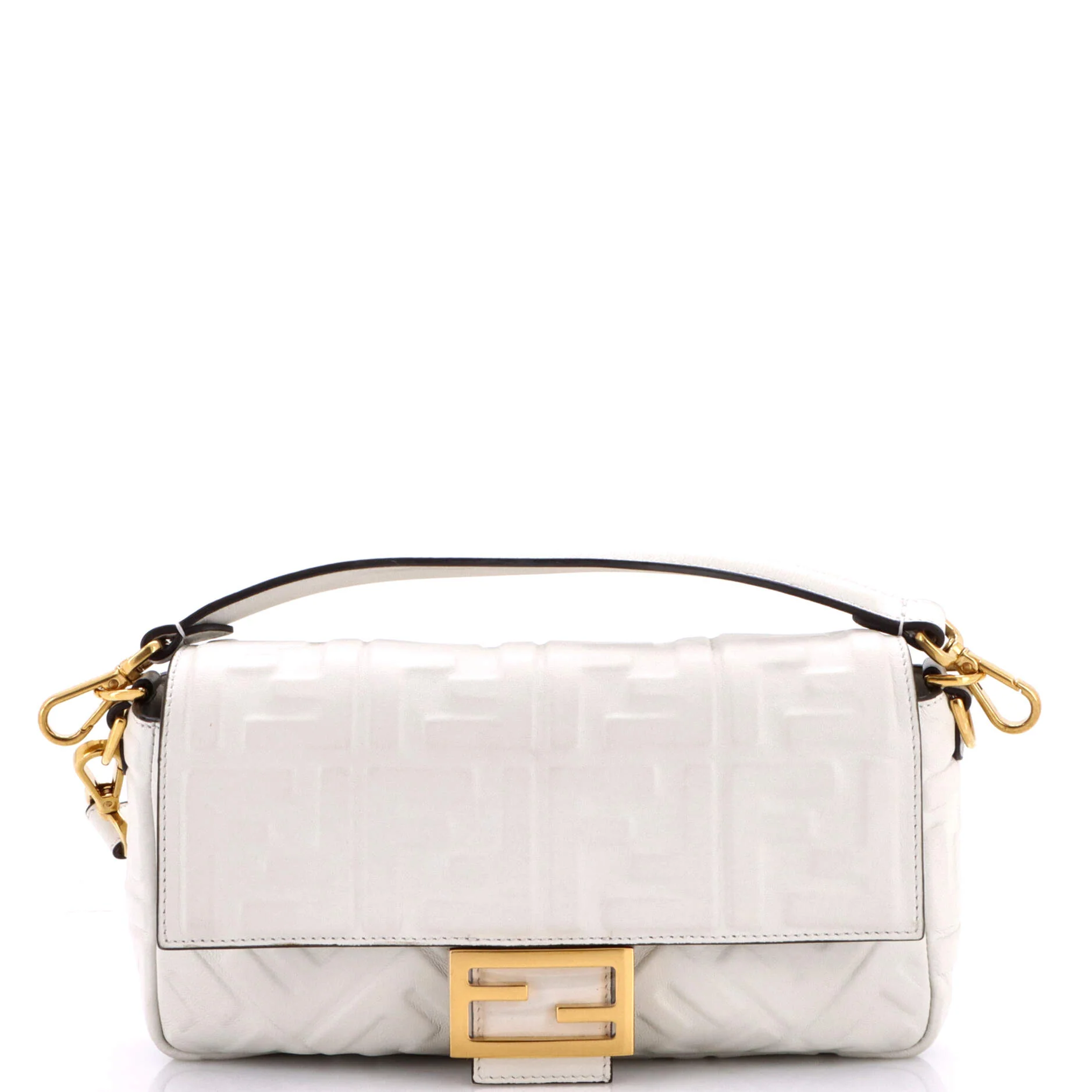 Baguette NM Bag Zucca Embossed Leather Medium