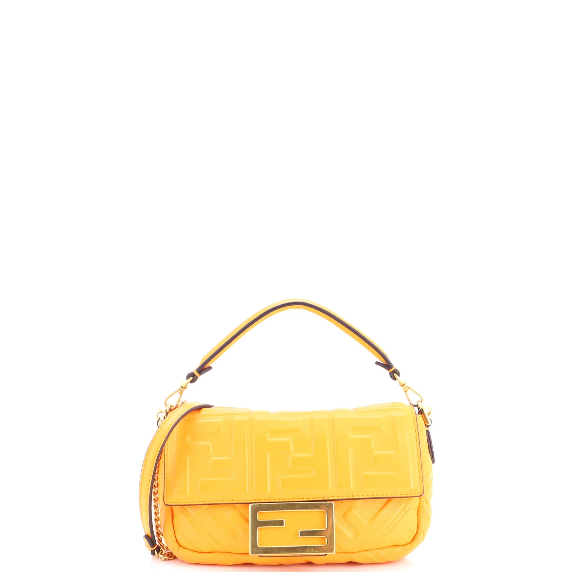 Baguette NM Bag Zucca Embossed Leather Mini