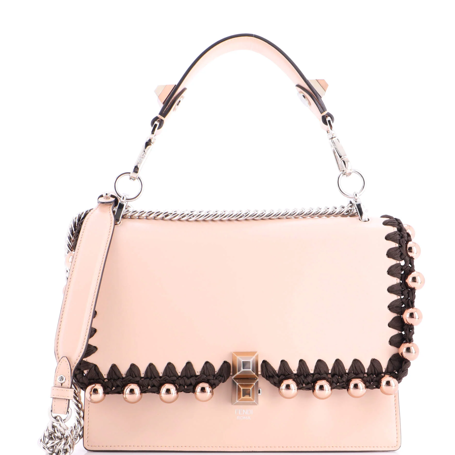Kan I Bag Beaded Whipstitch Leather Medium