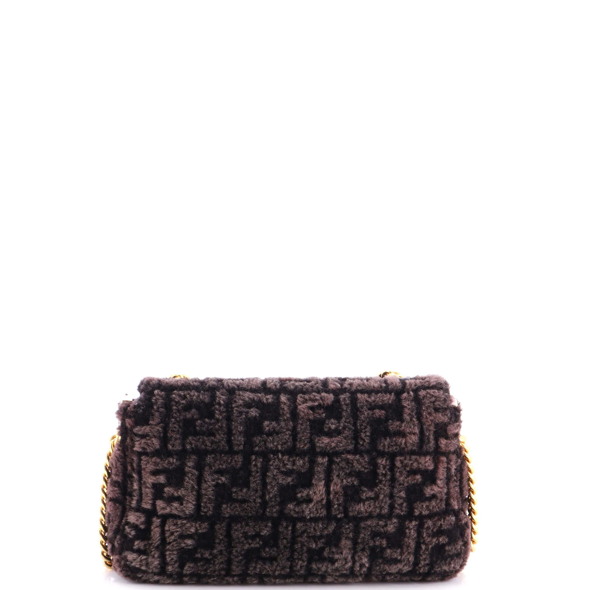 Midi Baguette Chain Bag Zucca Shearling Medium - Image 3