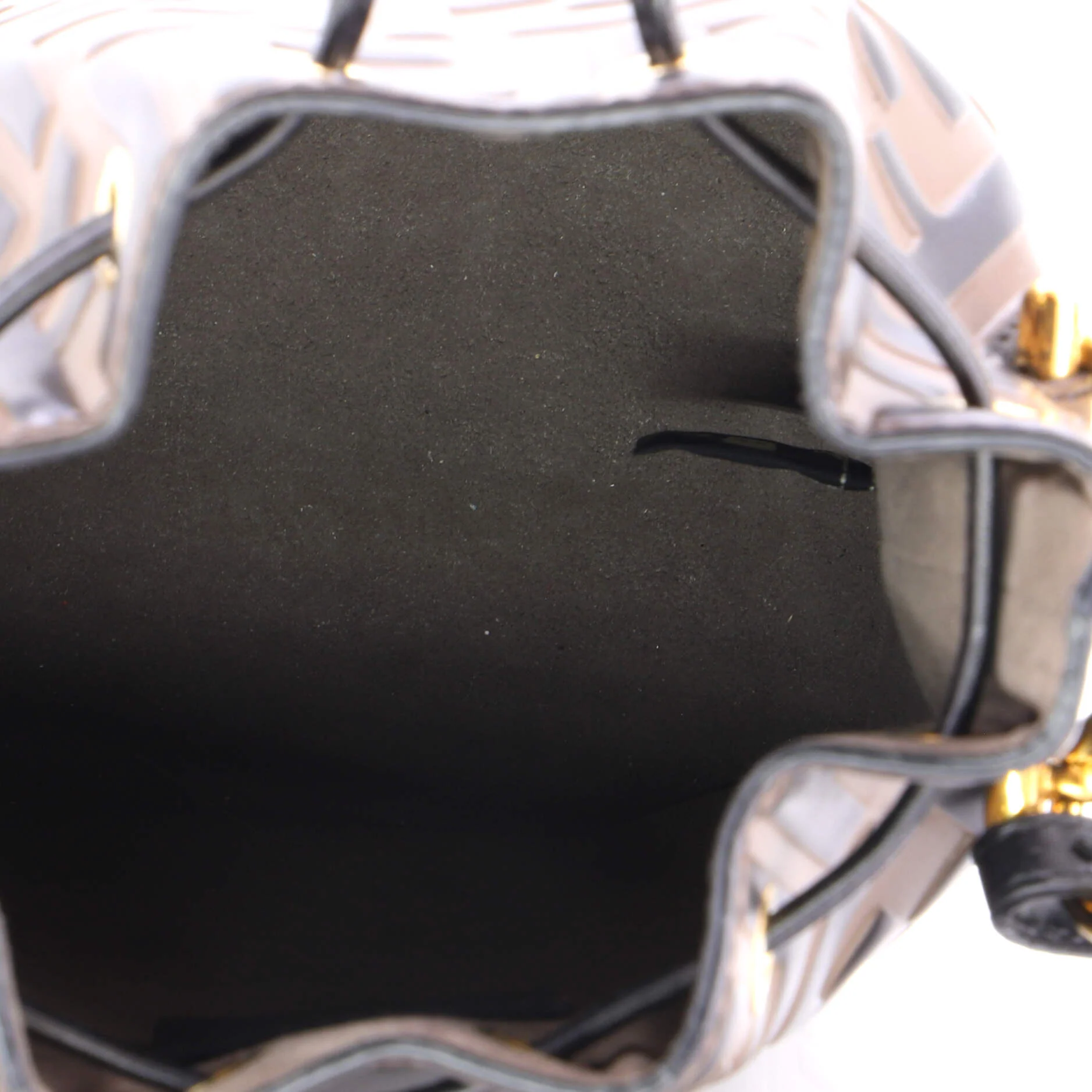 Mon Tresor Bucket Bag Zucca Embossed Leather Mini - Image 5