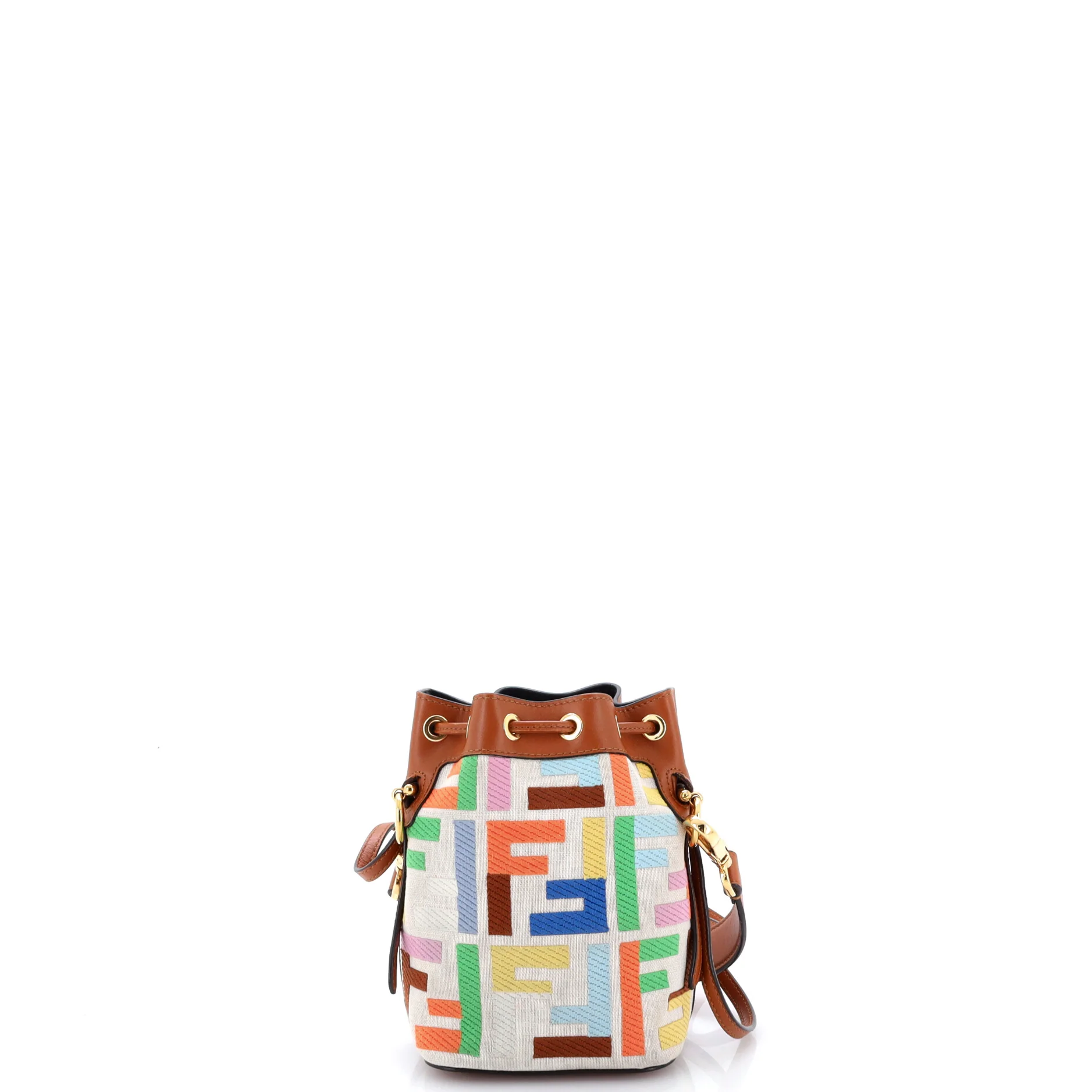 Mon Tresor Bucket Bag Zucca Embroidered Canvas Mini - Image 3