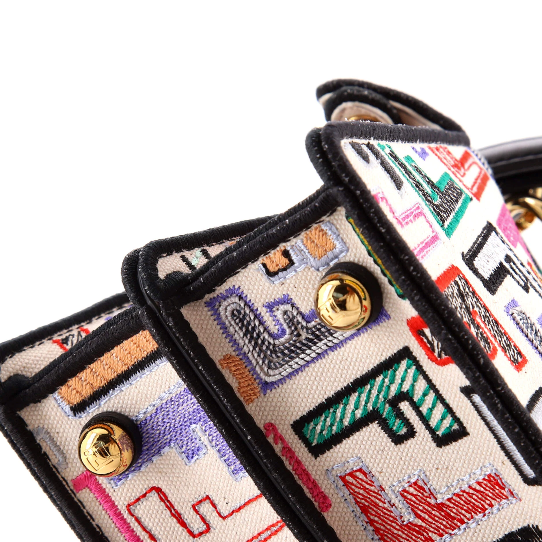 Peekaboo ISeeU Bag Embroidered Zucca Canvas Petite - Image 6