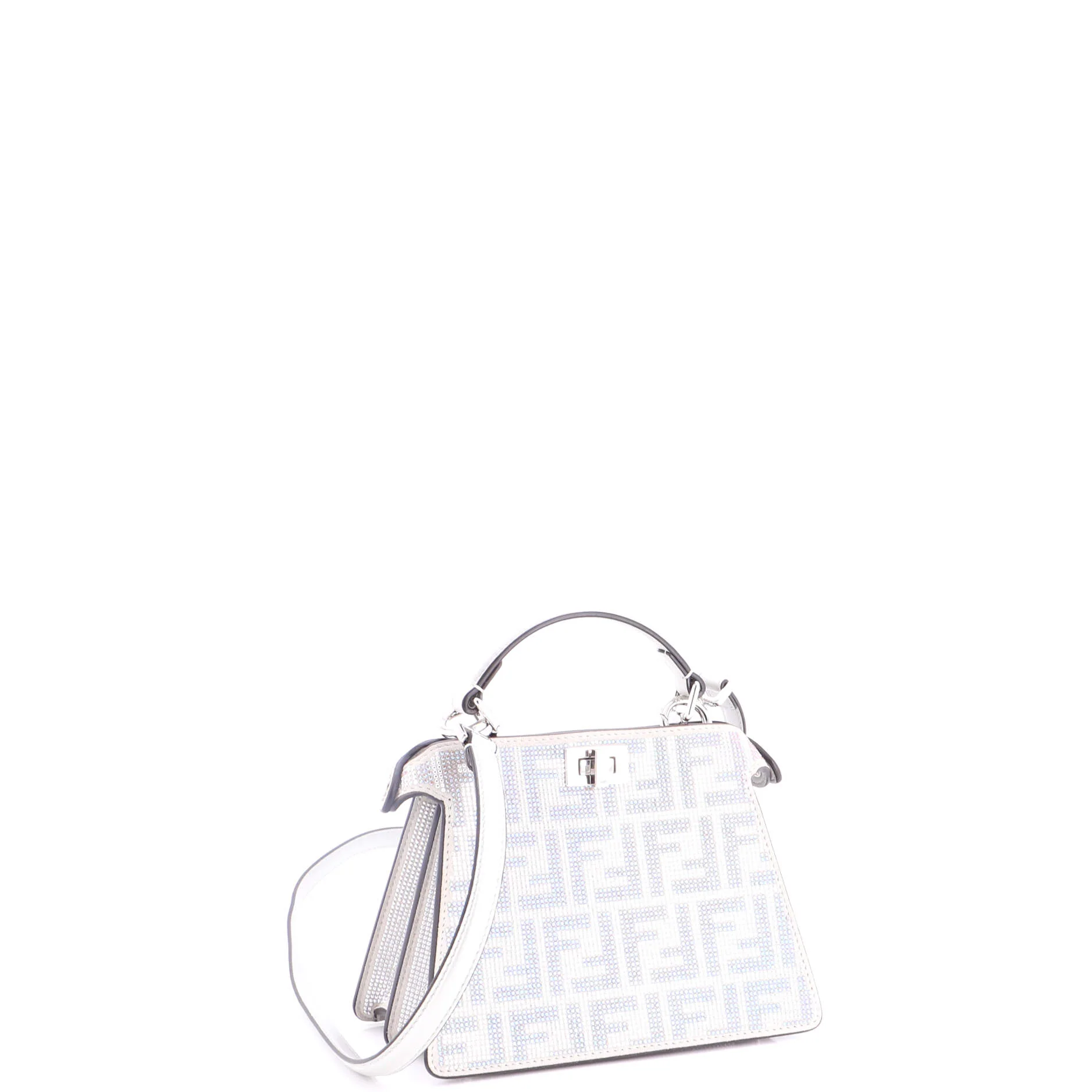 Peekaboo ISeeU Bag Zucca Crystal Embellished Suede Petite - Image 2