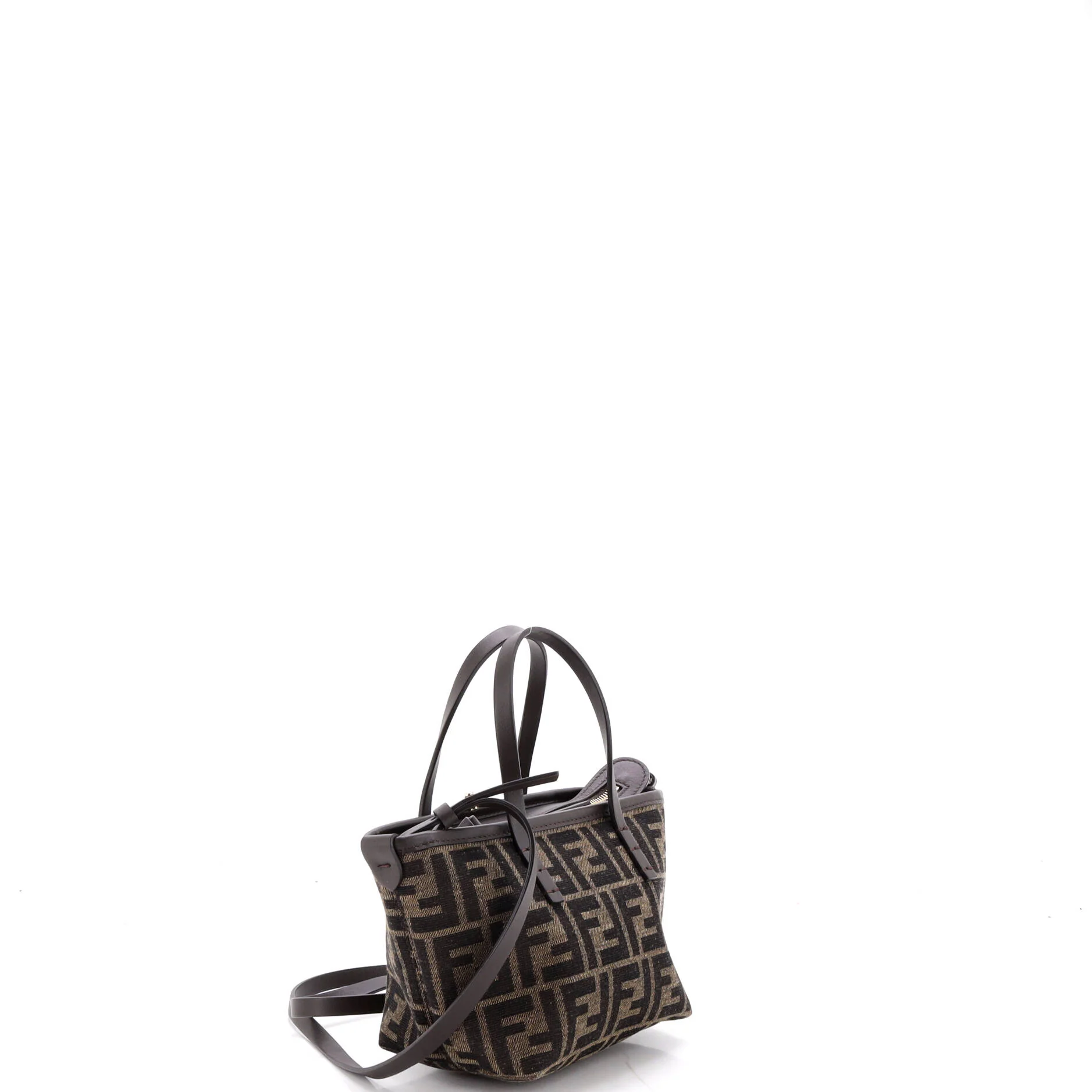 Roll Tote FF Fabric with Leather Mini - Image 2