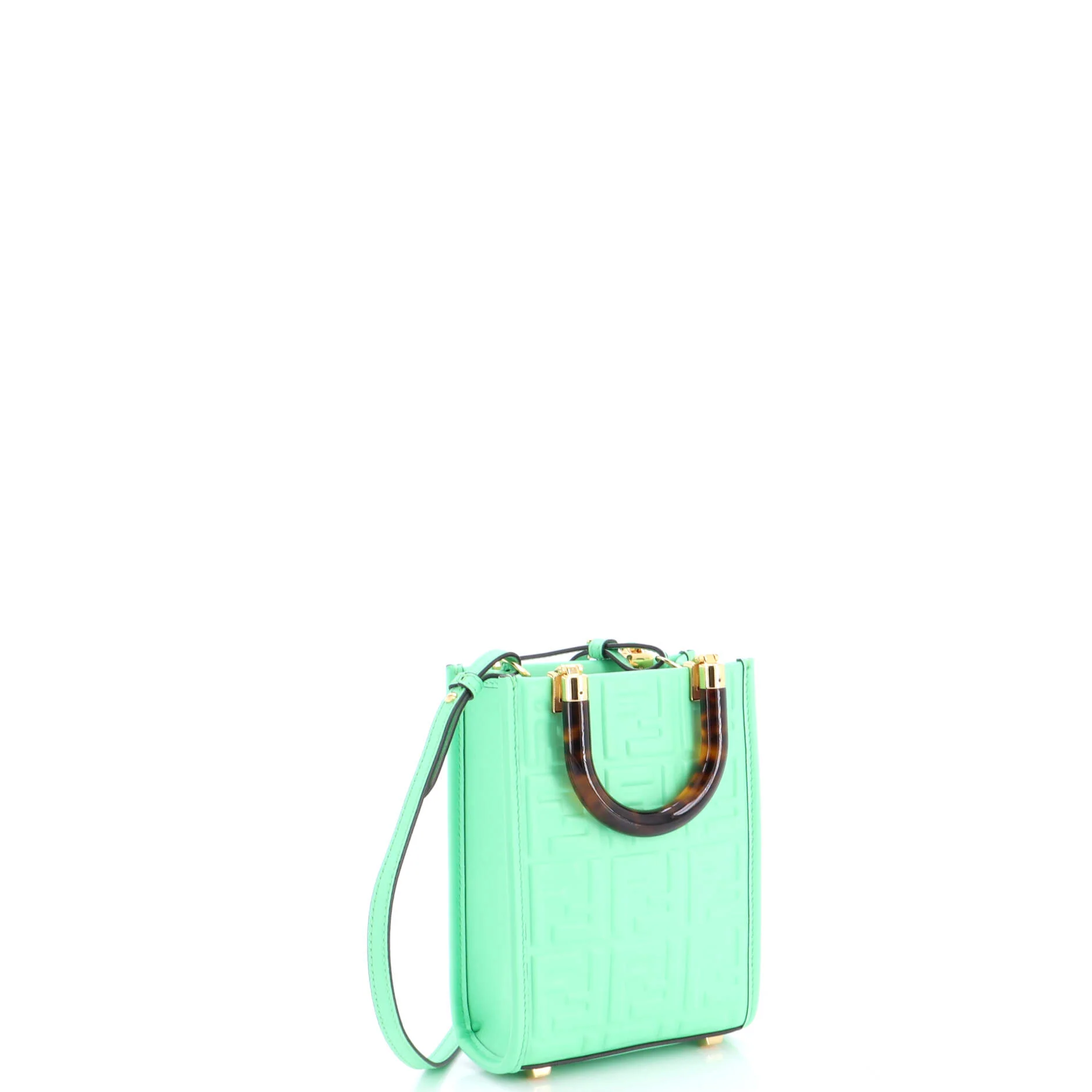 Sunshine Shopper Tote Zucca Embossed Leather Mini - Image 2