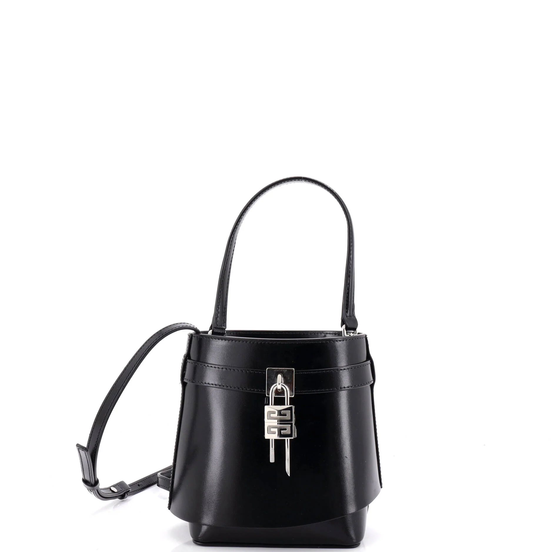 GV Shark Lock Bucket Bag Leather