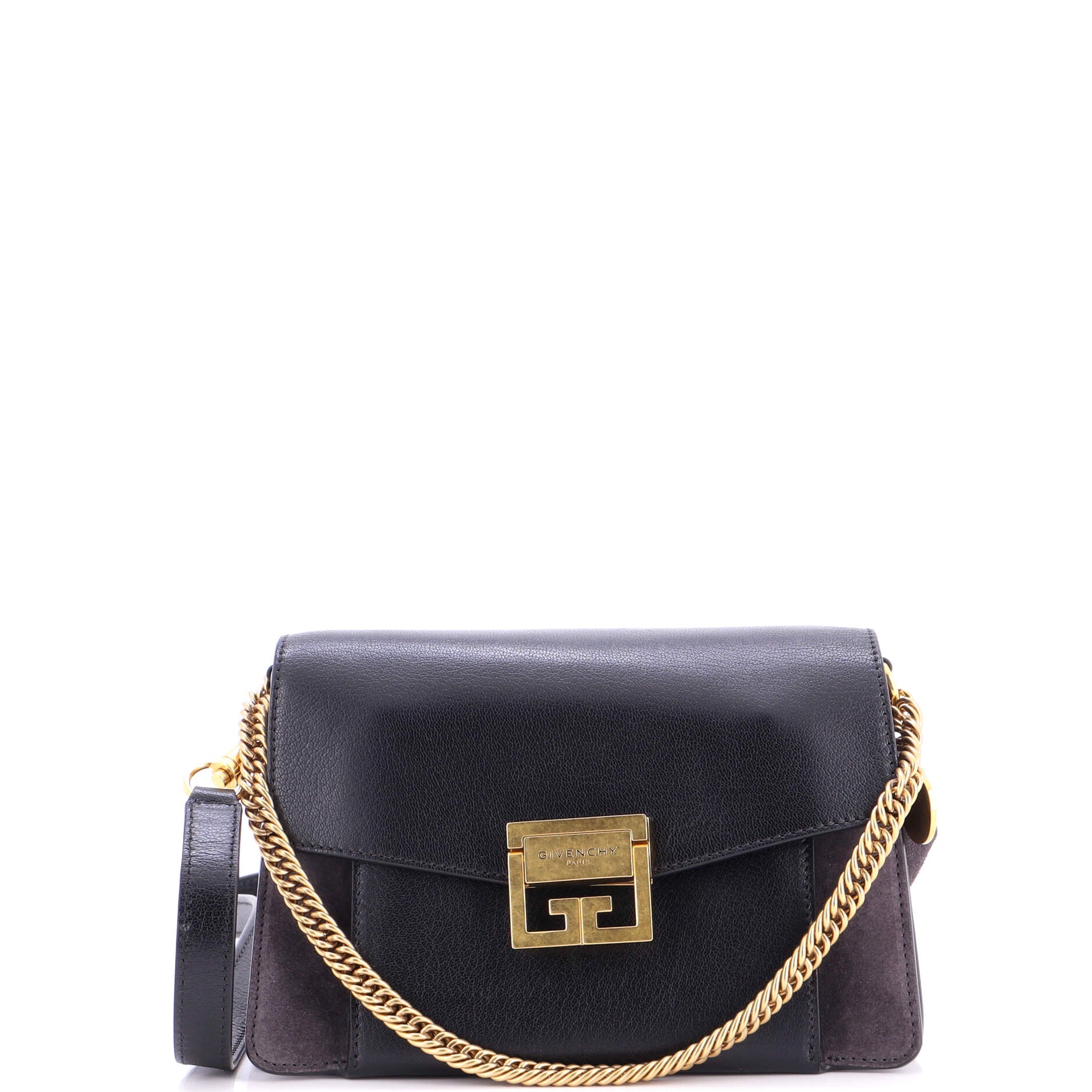 GV3 Flap Bag Leather with Suede Small