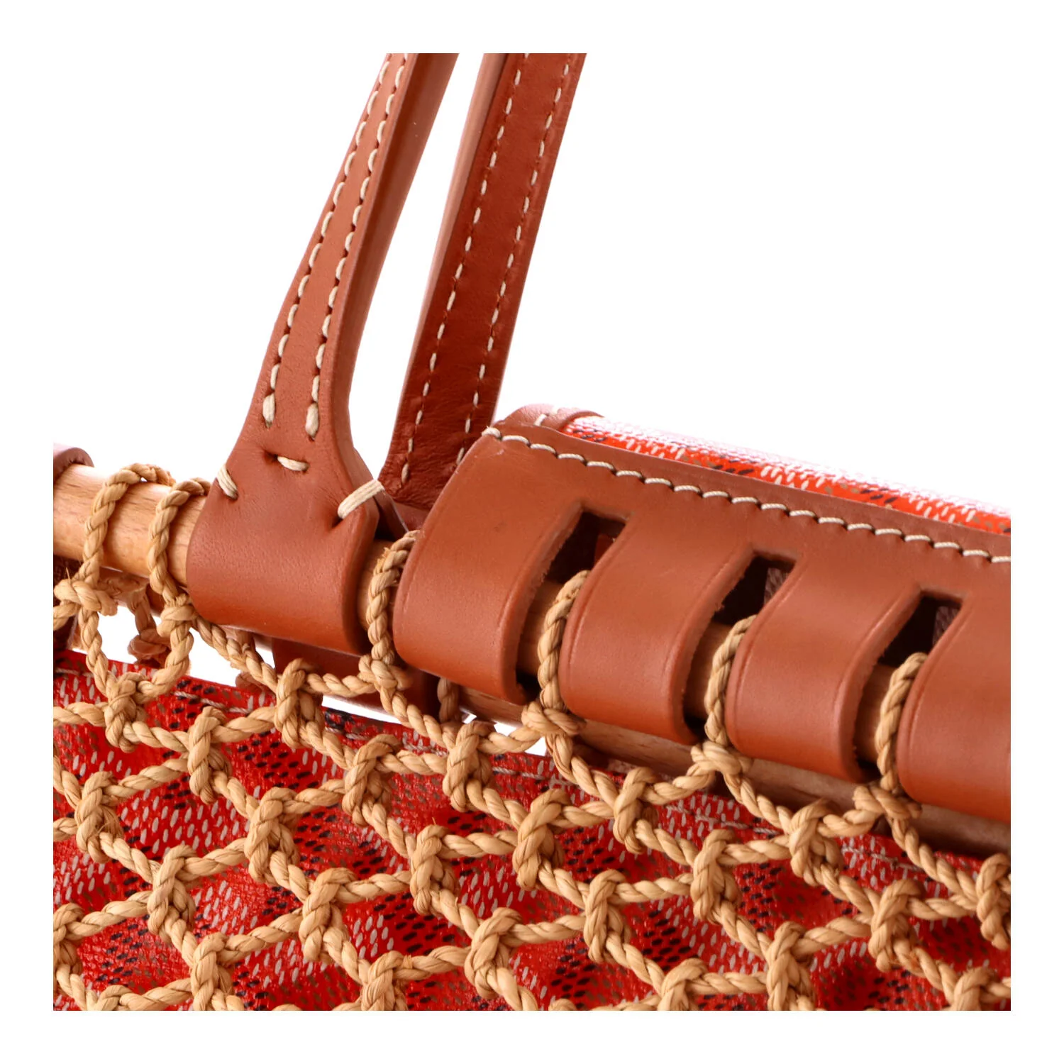 Aligre Bag Raffia Net with Coated Canvas - Image 6