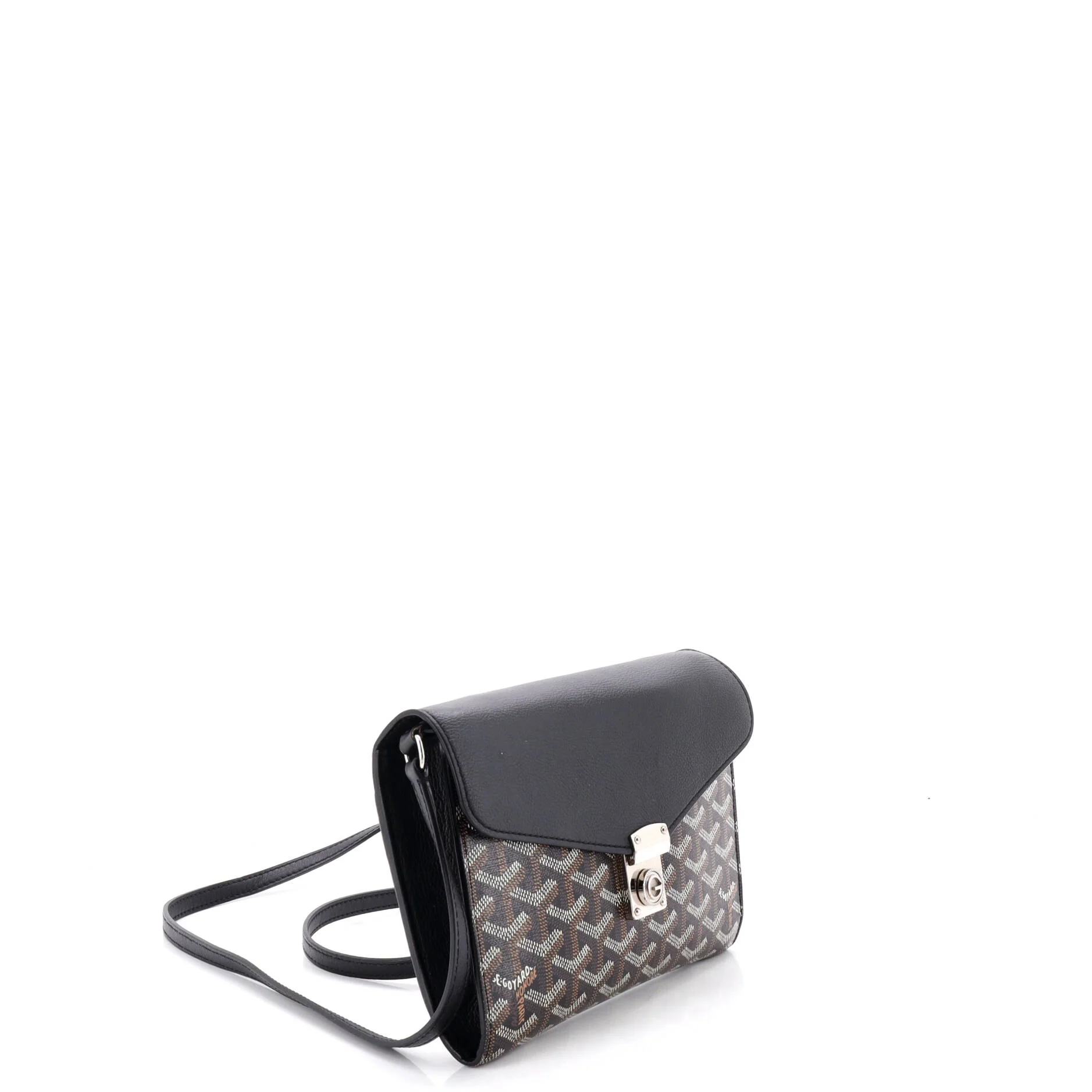 Chypre Wallet on Strap Coated Canvas with Leather - Image 2