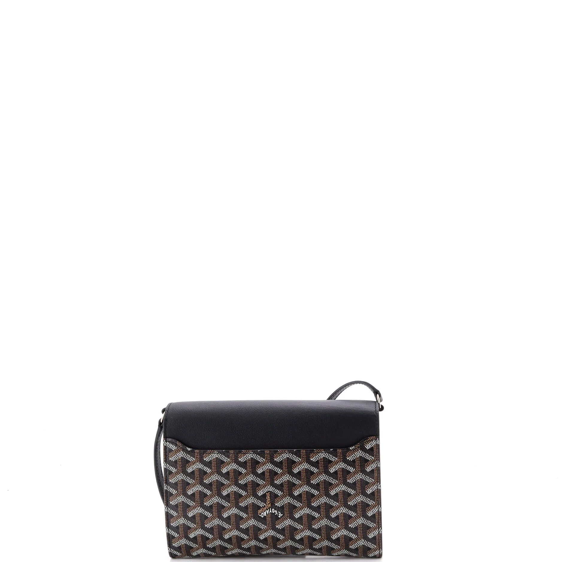Chypre Wallet on Strap Coated Canvas with Leather - Image 3