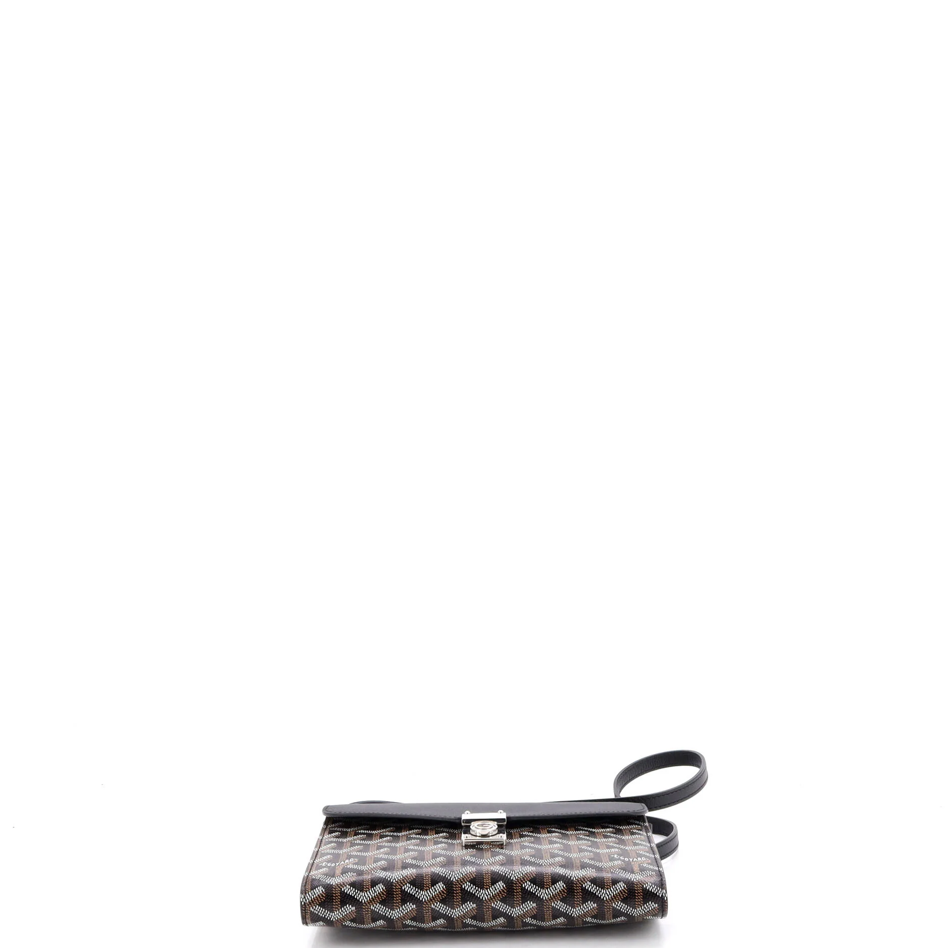 Chypre Wallet on Strap Coated Canvas with Leather - Image 4