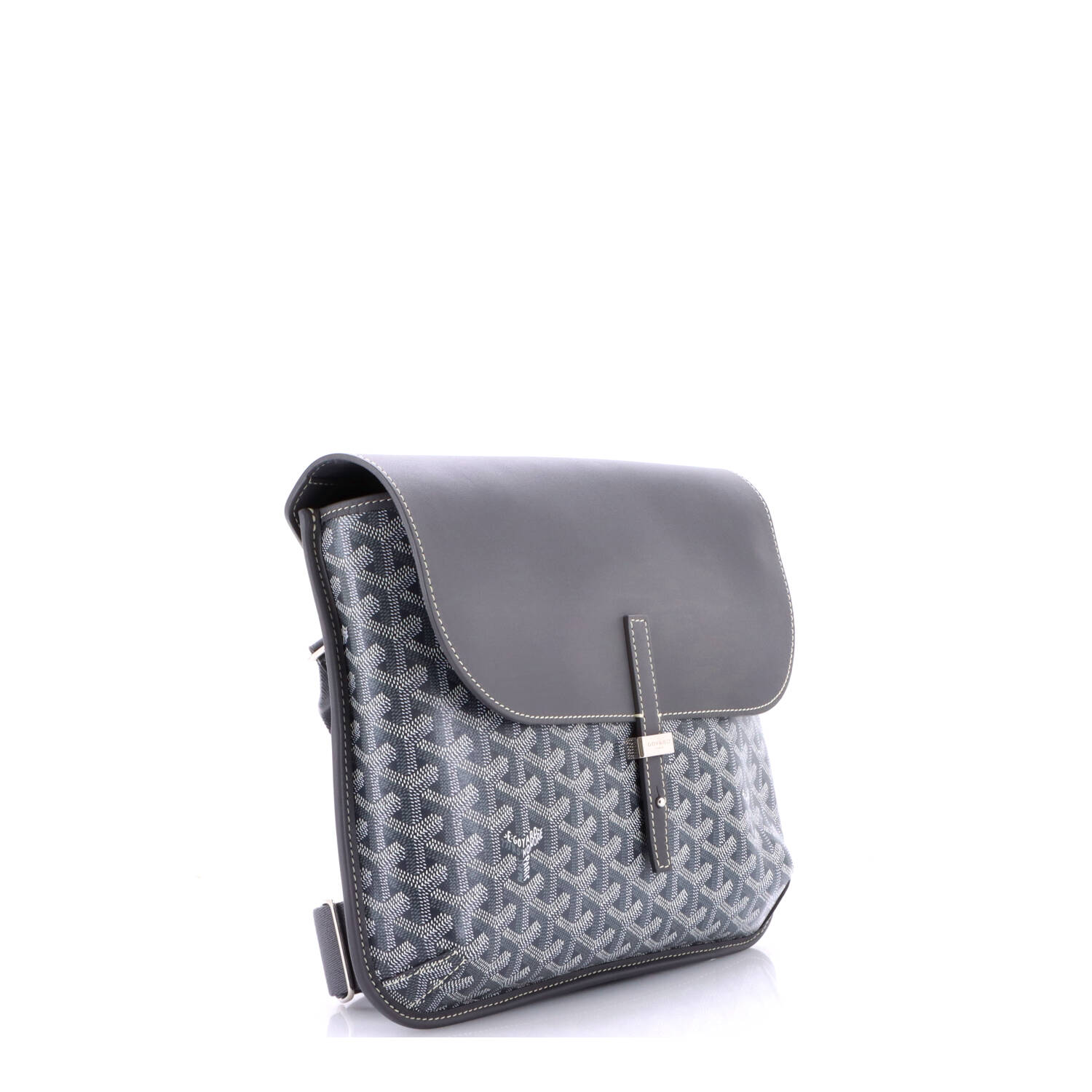 Coursier Messenger Bag Coated Canvas and Leather - Image 2