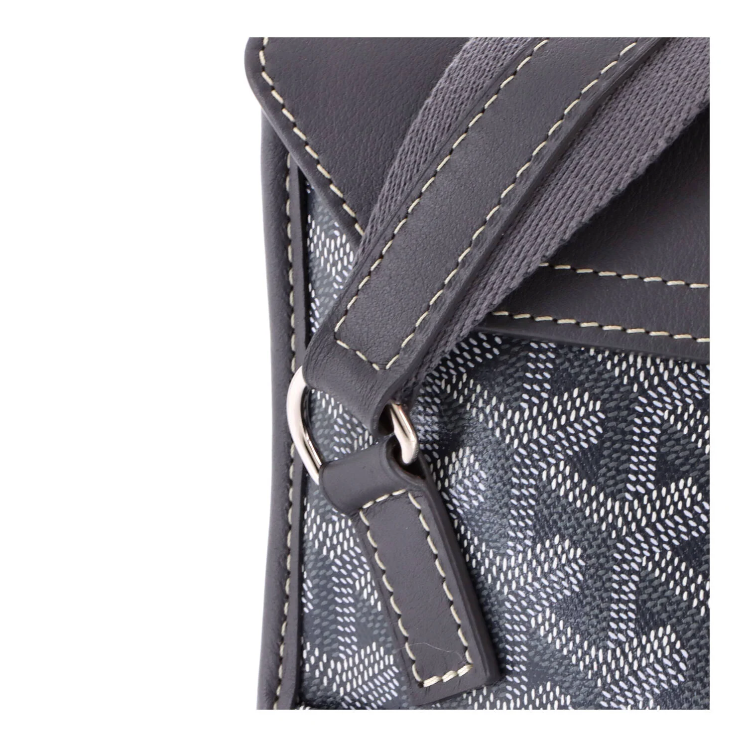 Coursier Messenger Bag Coated Canvas and Leather - Image 6