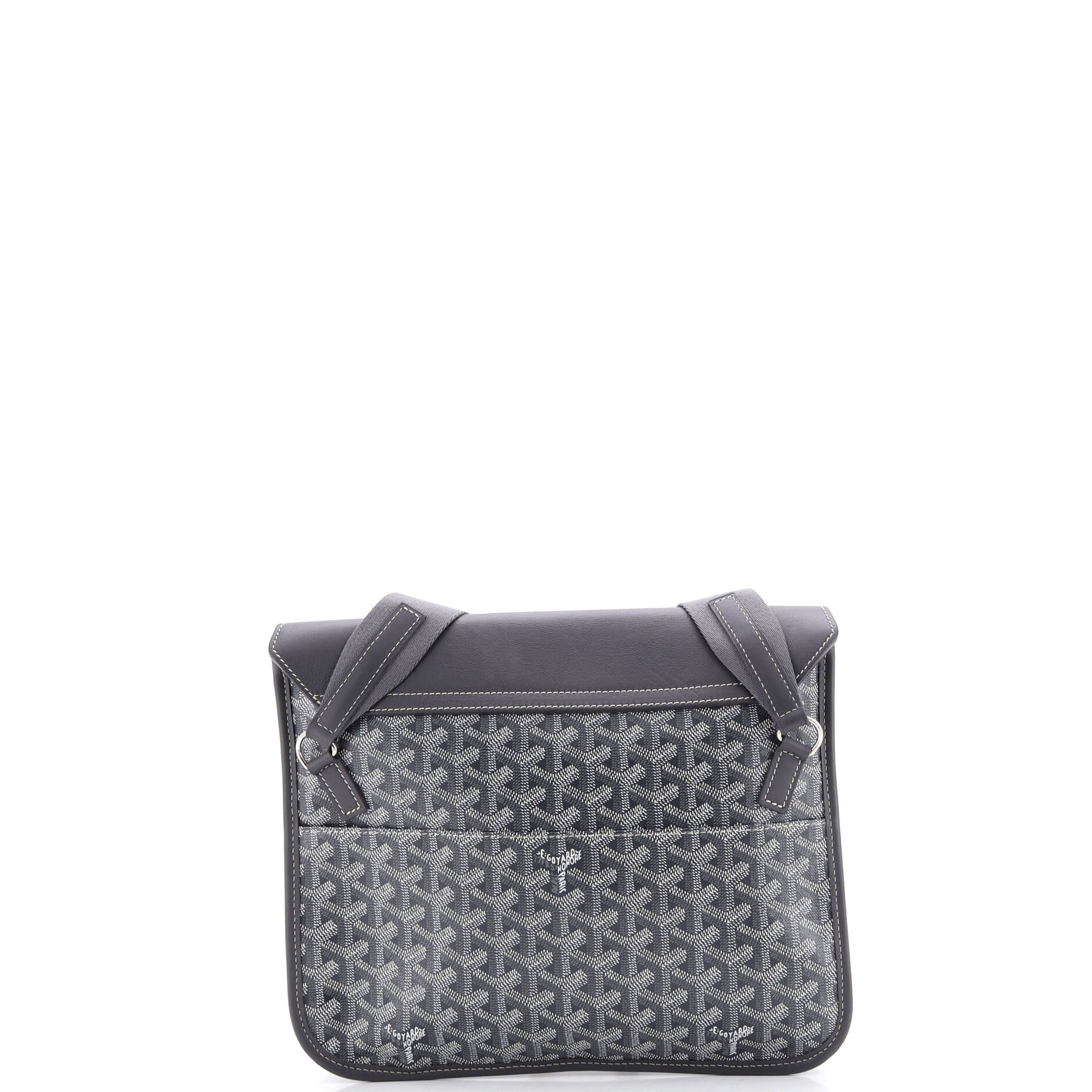 Coursier Messenger Bag Coated Canvas and Leather - Image 3
