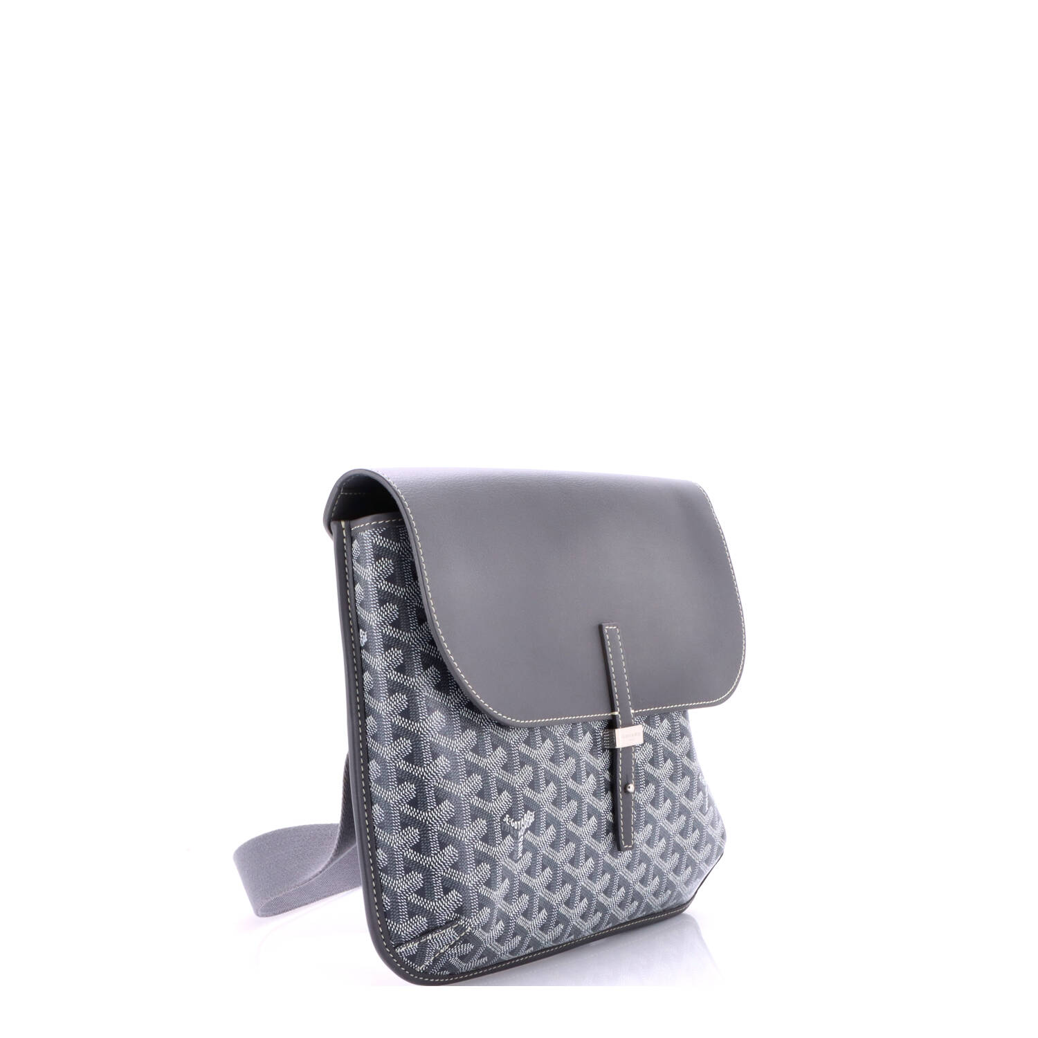 Coursier Messenger Bag Coated Canvas and Leather - Image 2