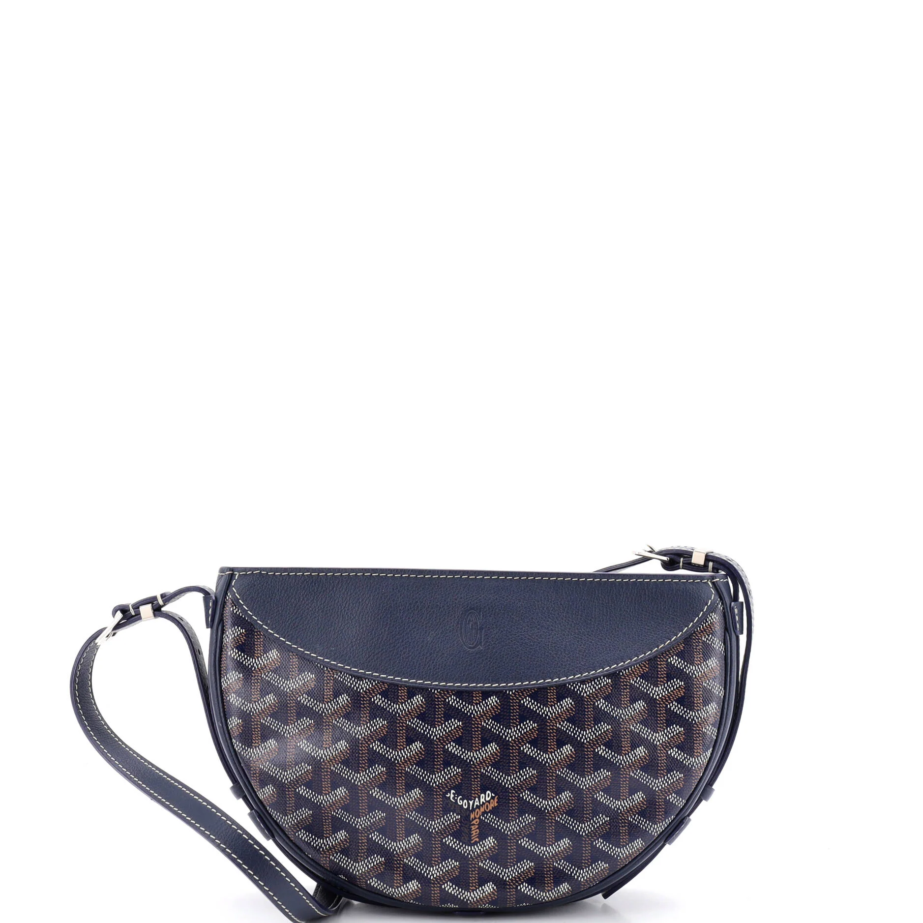 Hirondelle Shoulder Bag Coated Canvas and Leather
