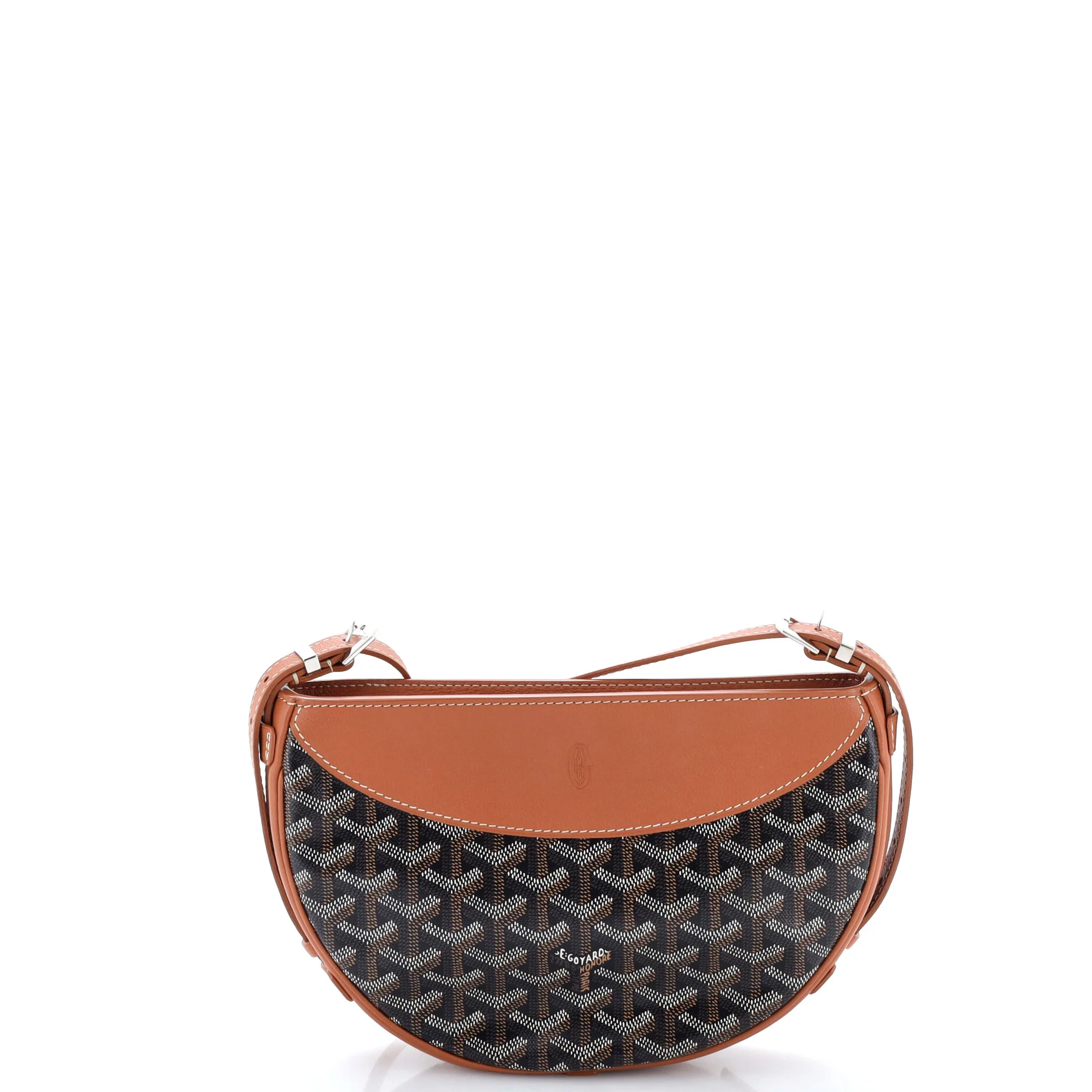 Hirondelle Shoulder Bag Coated Canvas and Leather