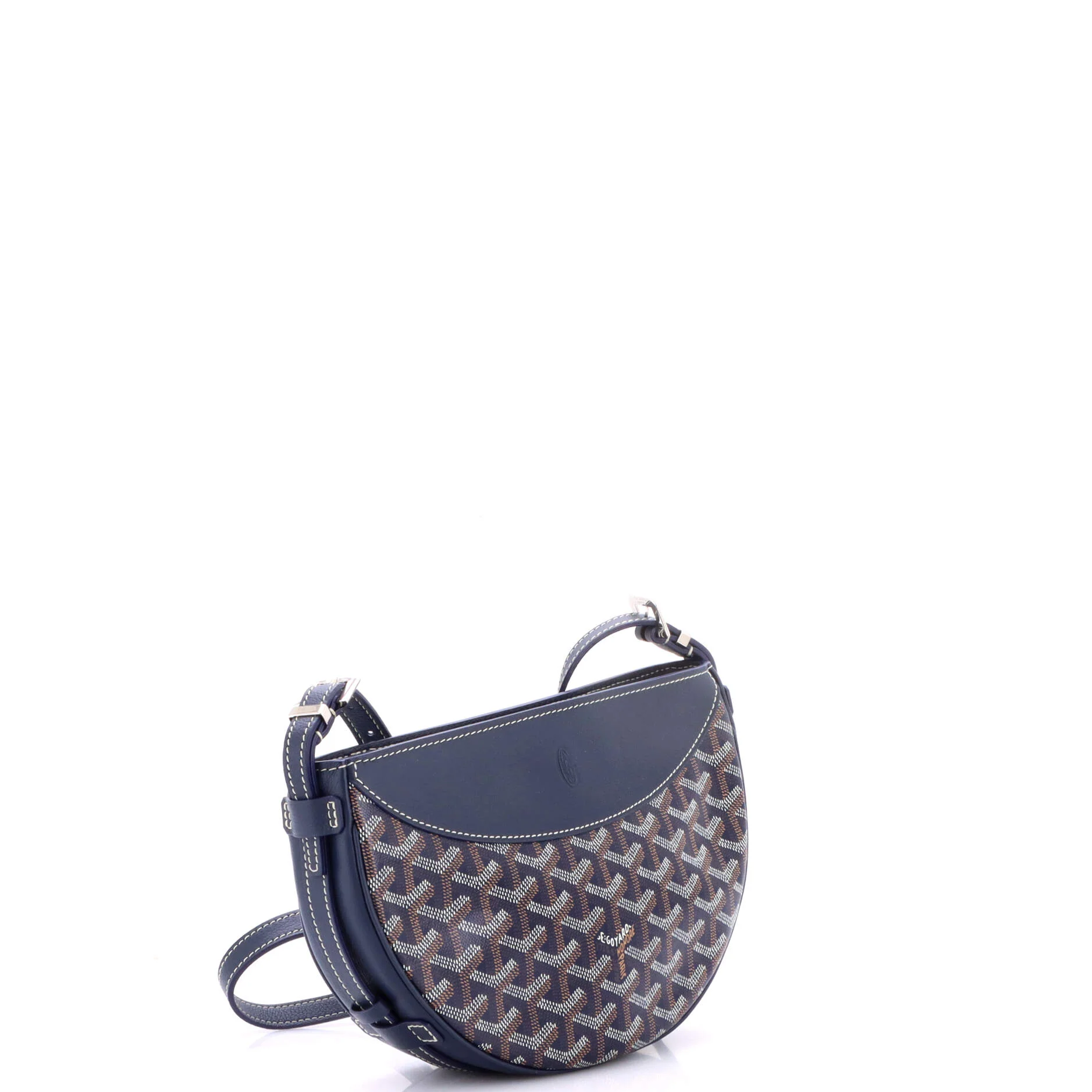 Hirondelle Shoulder Bag Coated Canvas and Leather - Image 2