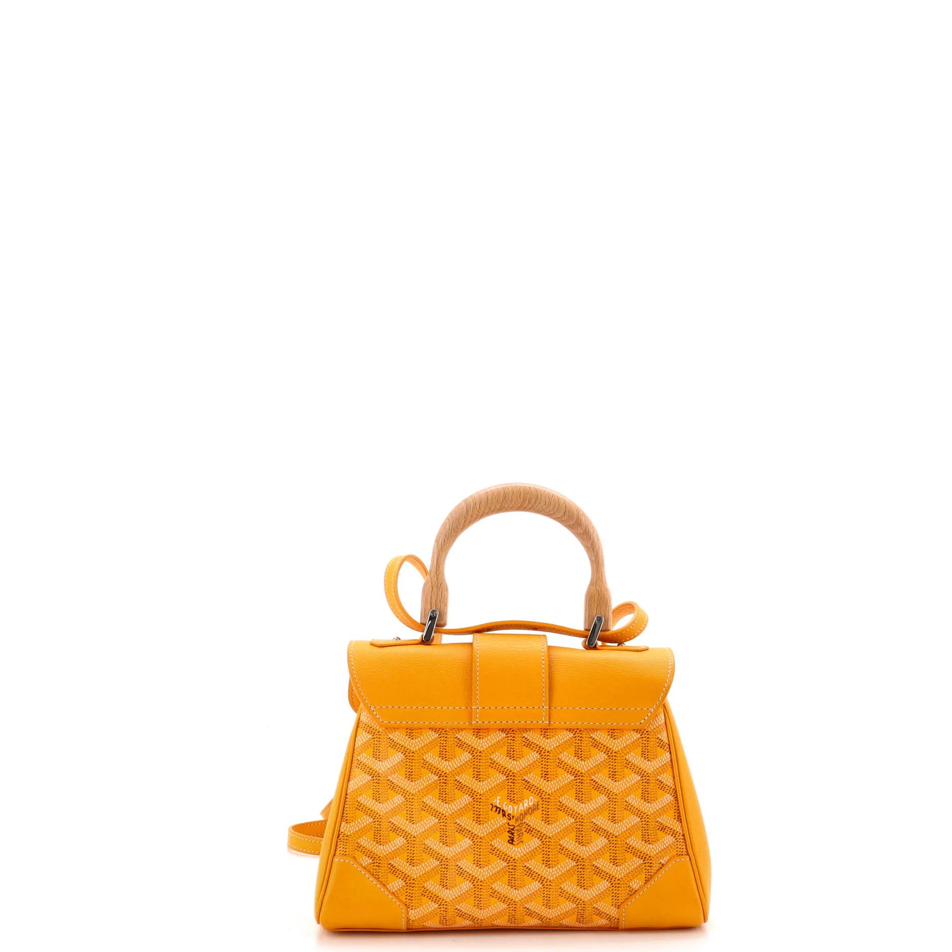 Saigon Top Handle Bag Coated Canvas with Leather Mini - Image 3