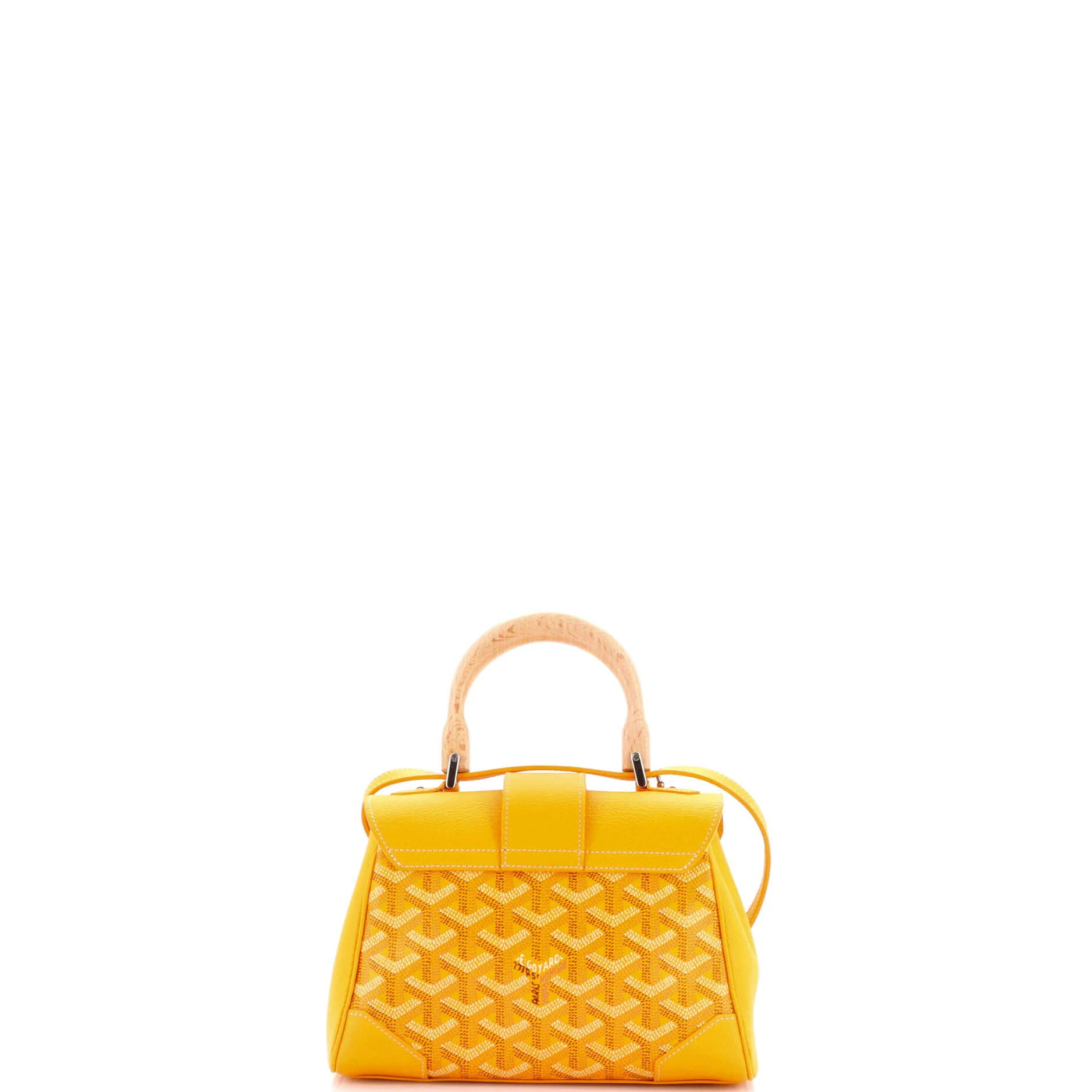 Saigon Top Handle Bag Coated Canvas with Leather Mini - Image 3