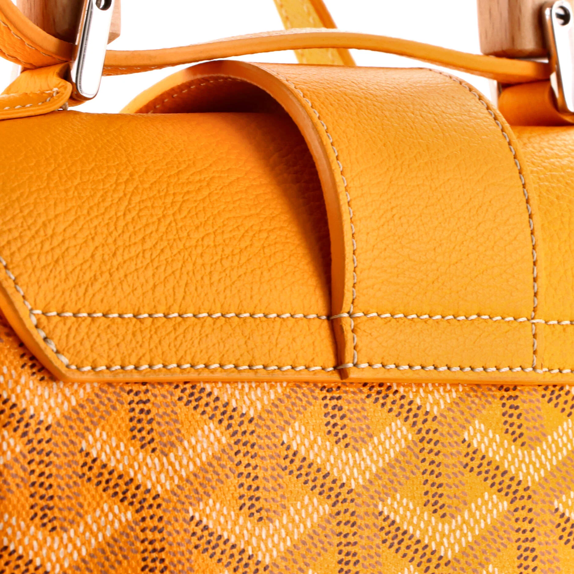 Saigon Top Handle Bag Coated Canvas with Leather Mini - Image 7