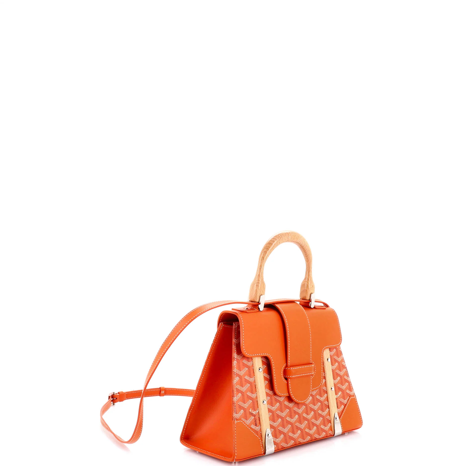 Saigon Top Handle Bag Coated Canvas with Leather PM - Image 2