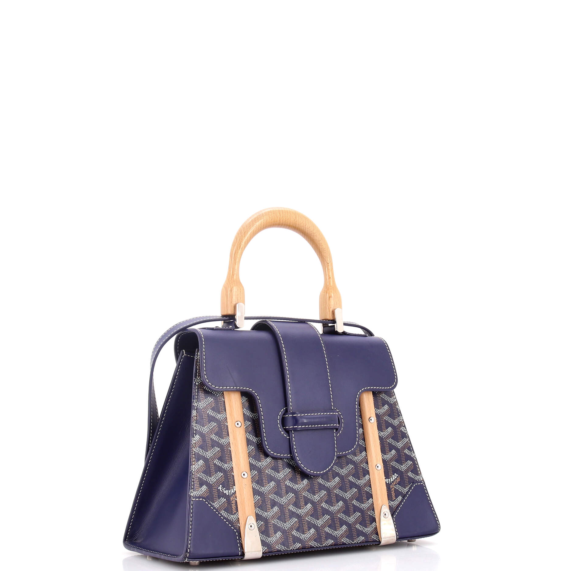 Saigon Top Handle Bag Coated Canvas with Leather PM - Image 2