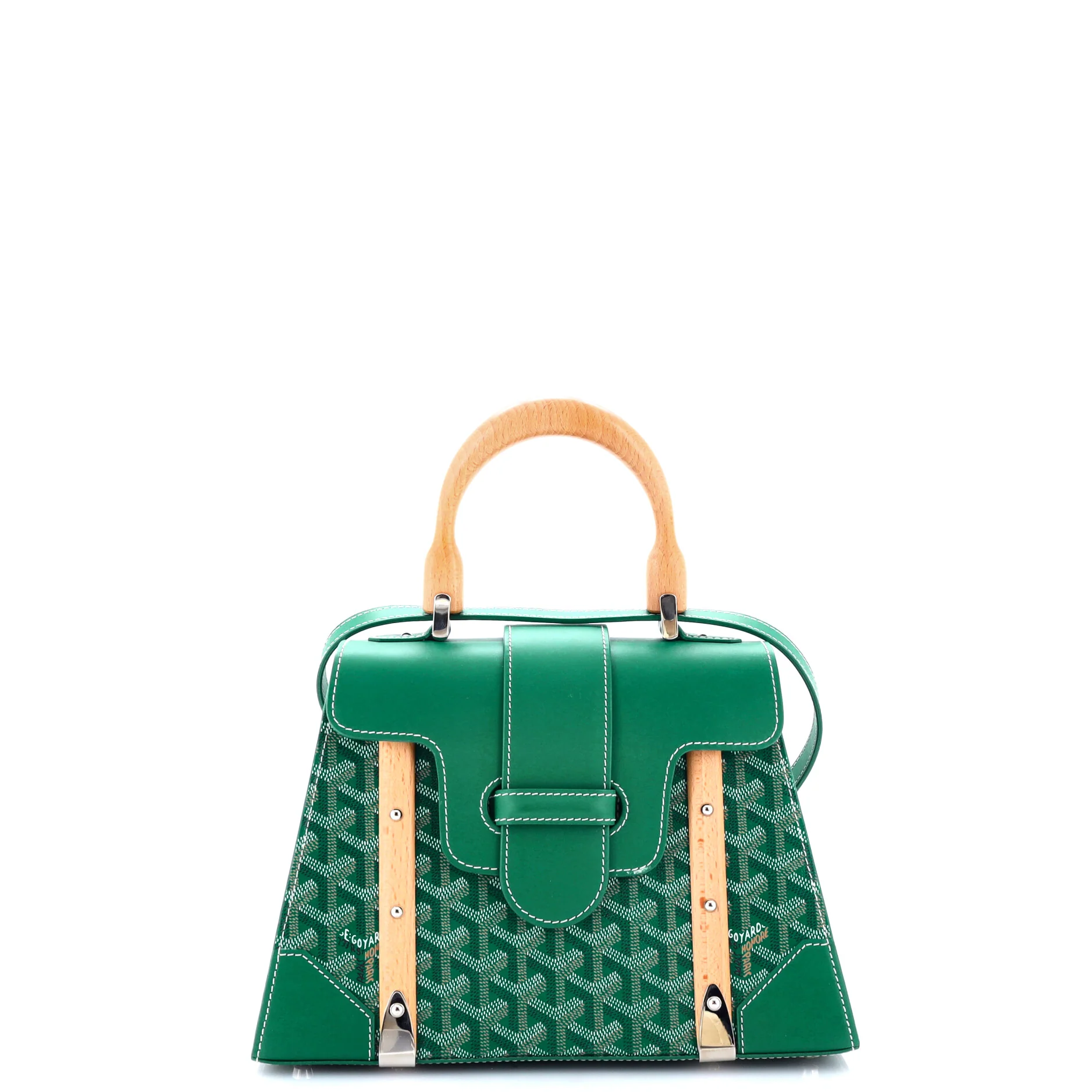 Saigon Top Handle Bag Coated Canvas with Leather PM