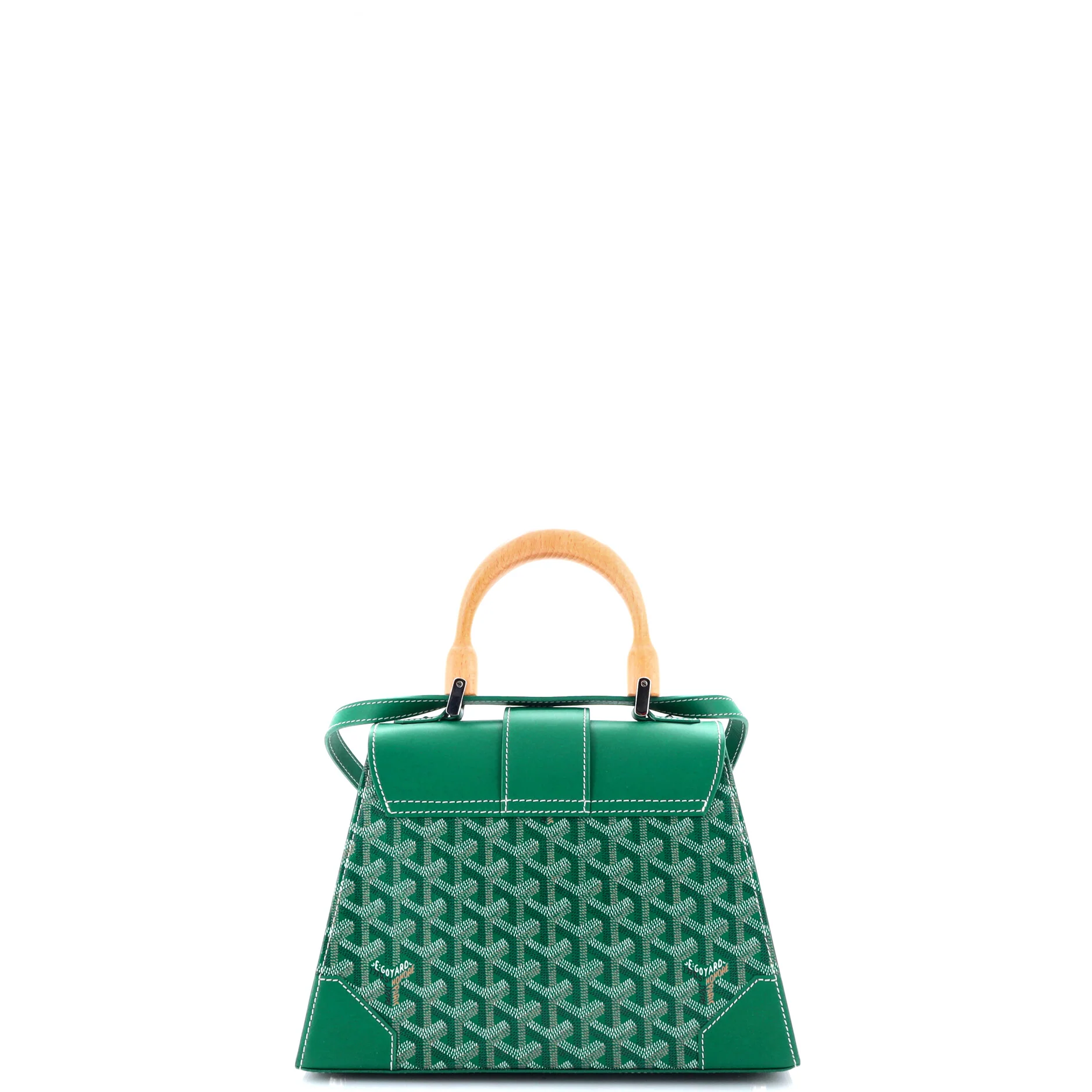 Saigon Top Handle Bag Coated Canvas with Leather PM - Image 3