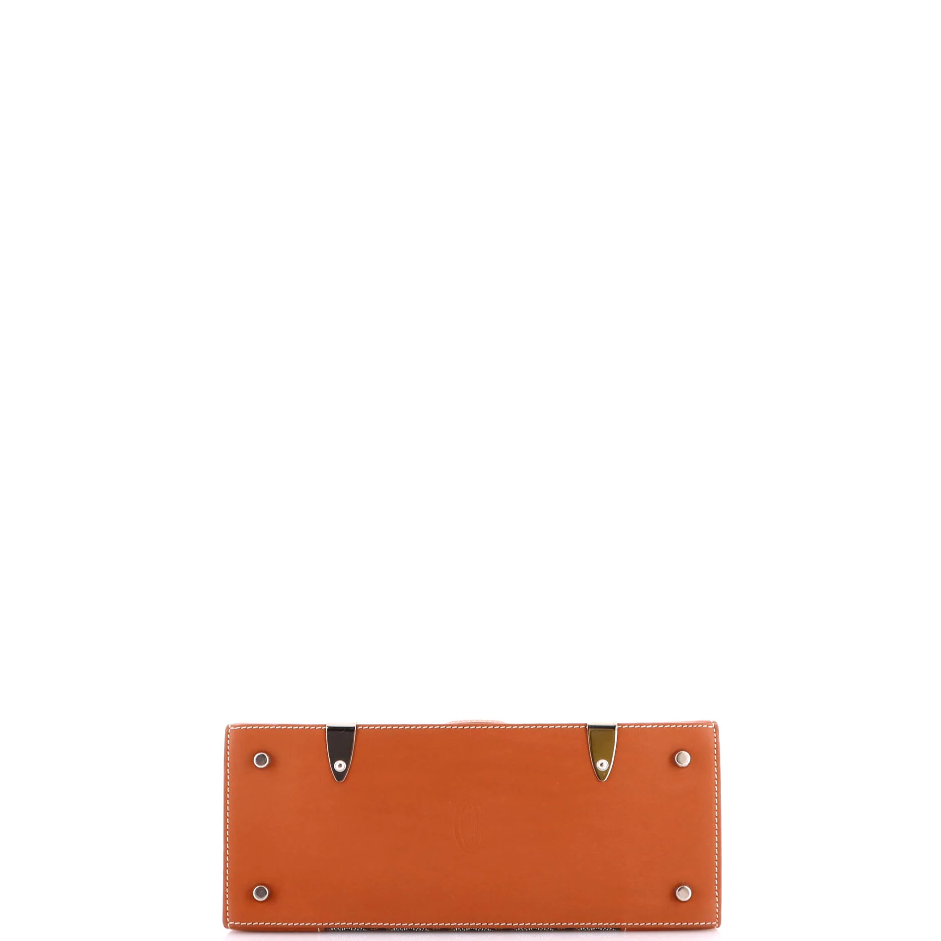 Saigon Top Handle Bag Coated Canvas with Leather PM - Image 4