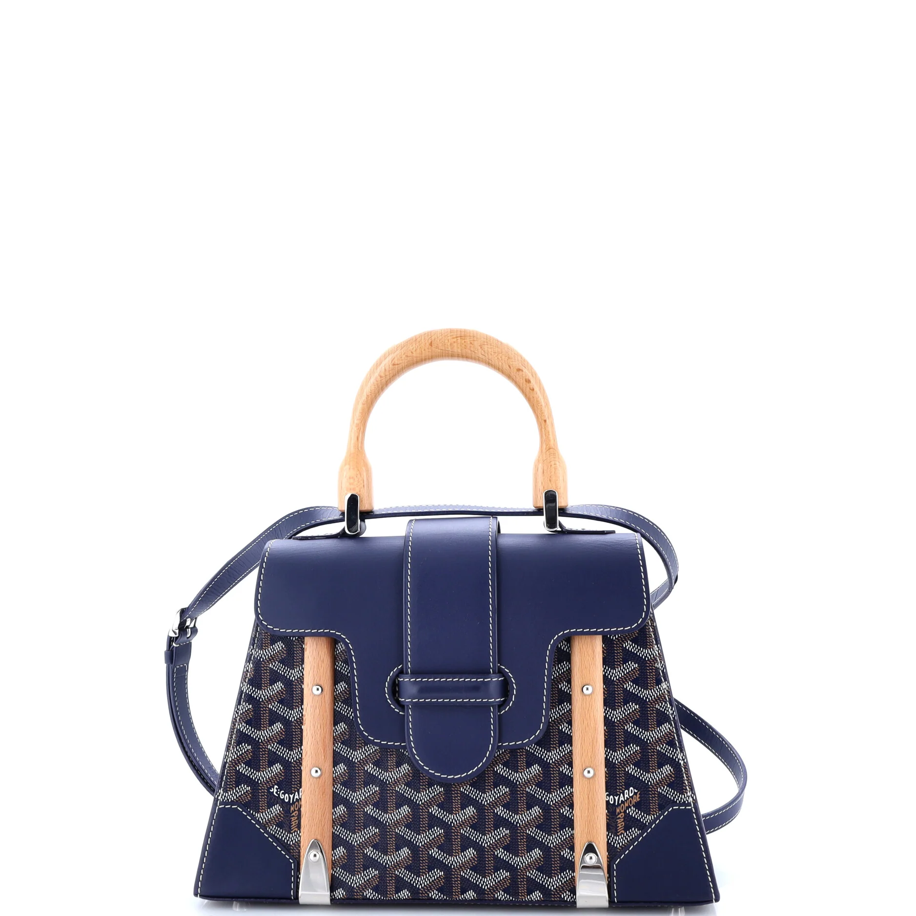 Saigon Top Handle Bag Coated Canvas with Leather PM