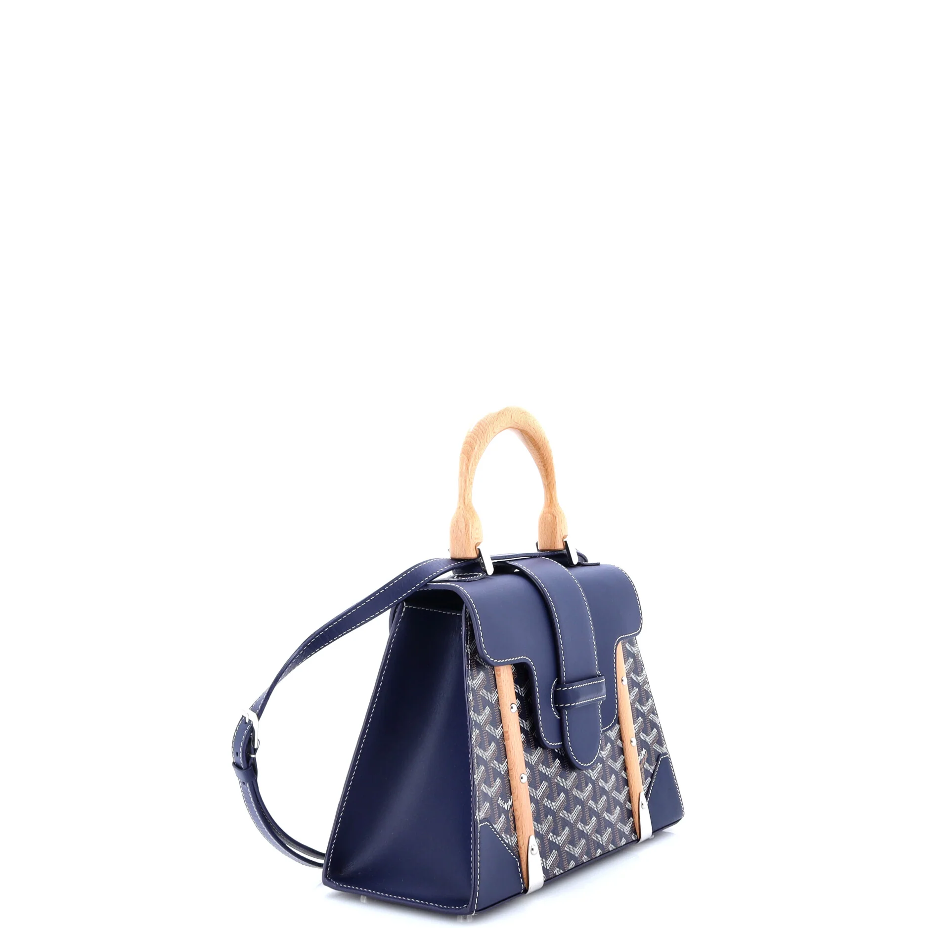 Saigon Top Handle Bag Coated Canvas with Leather PM - Image 2