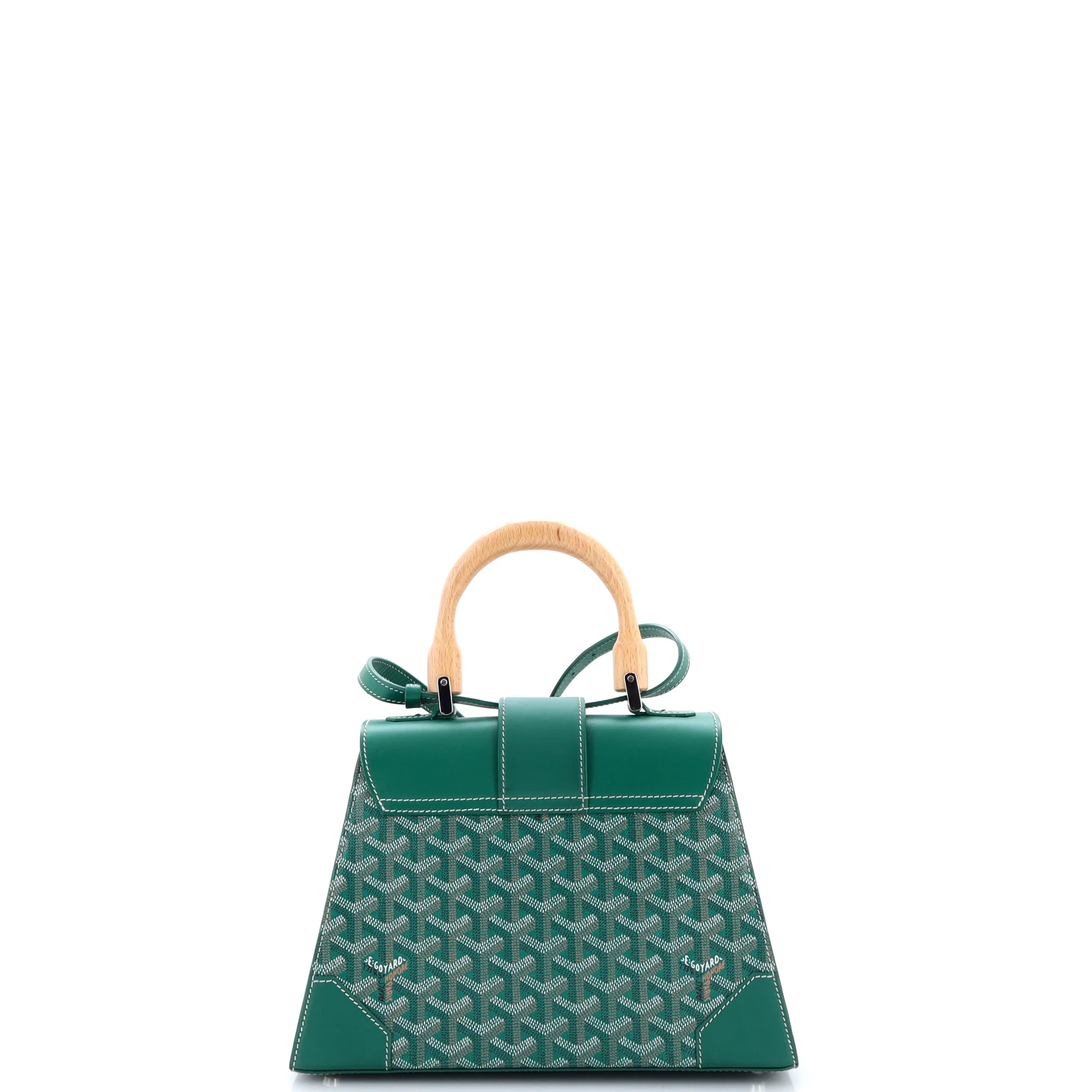 Saigon Top Handle Bag Coated Canvas with Leather PM - Image 3