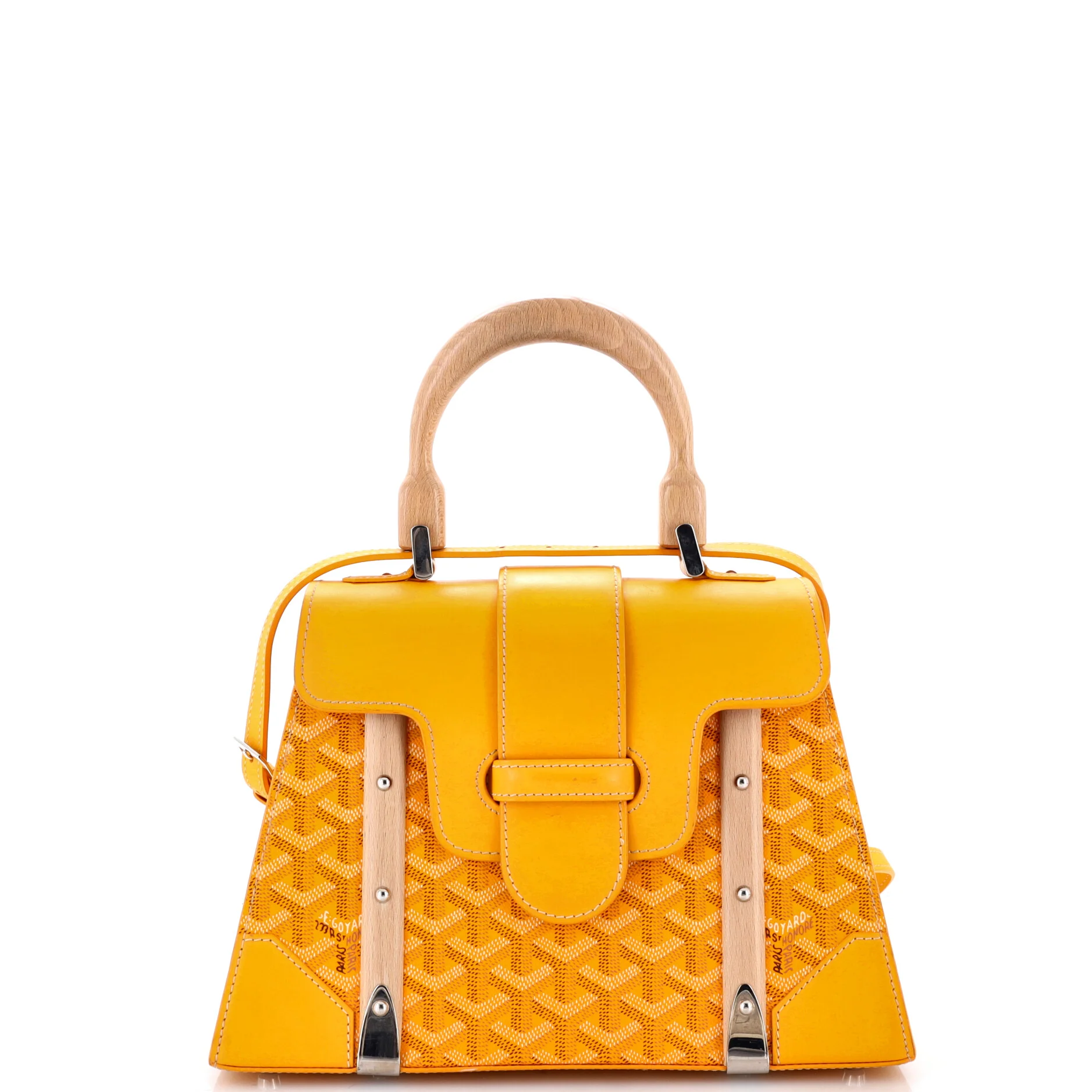 Saigon Top Handle Bag Coated Canvas with Leather PM