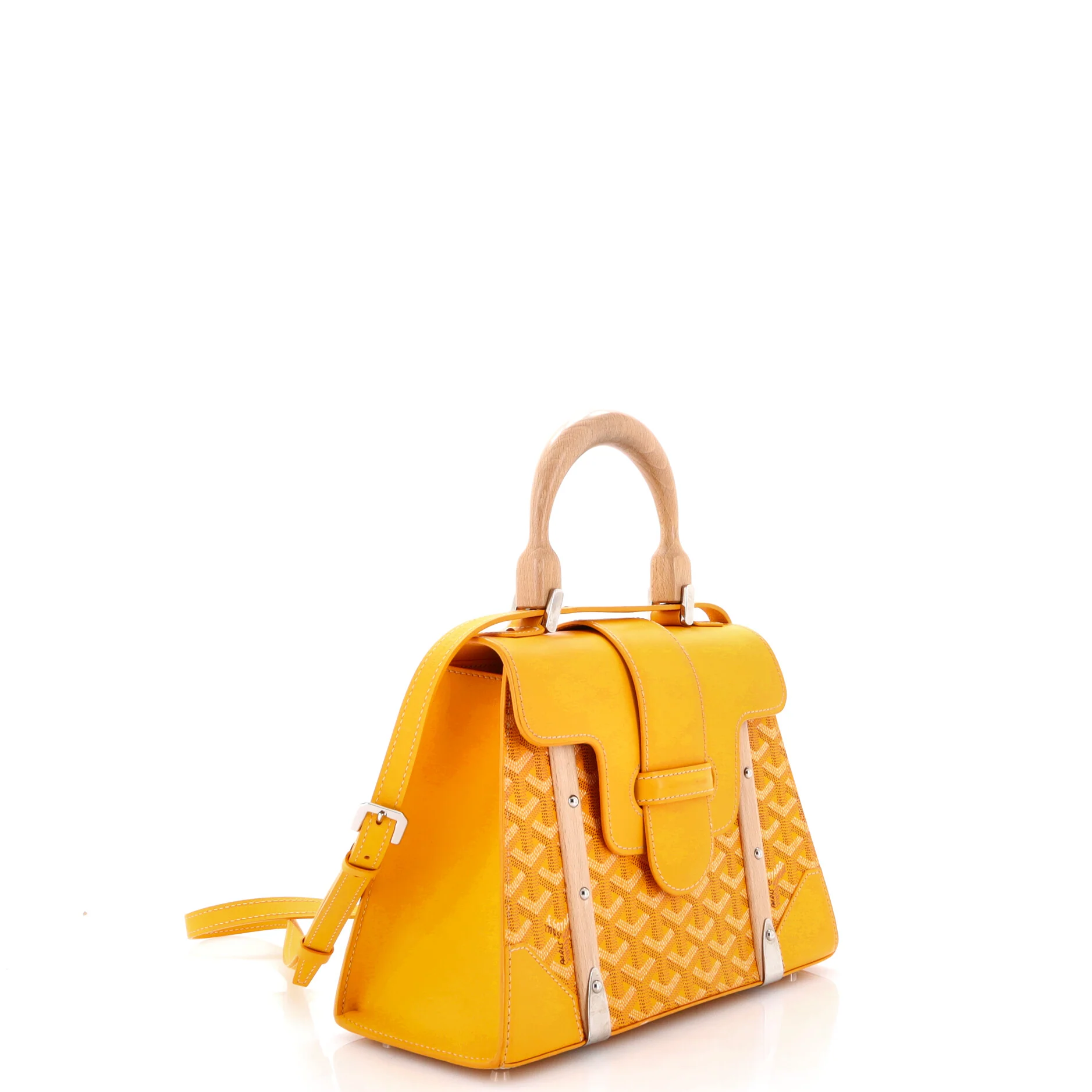 Saigon Top Handle Bag Coated Canvas with Leather PM - Image 2