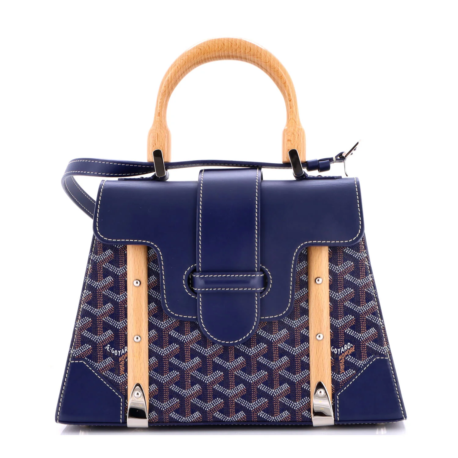 Saigon Top Handle Bag Coated Canvas with Leather PM