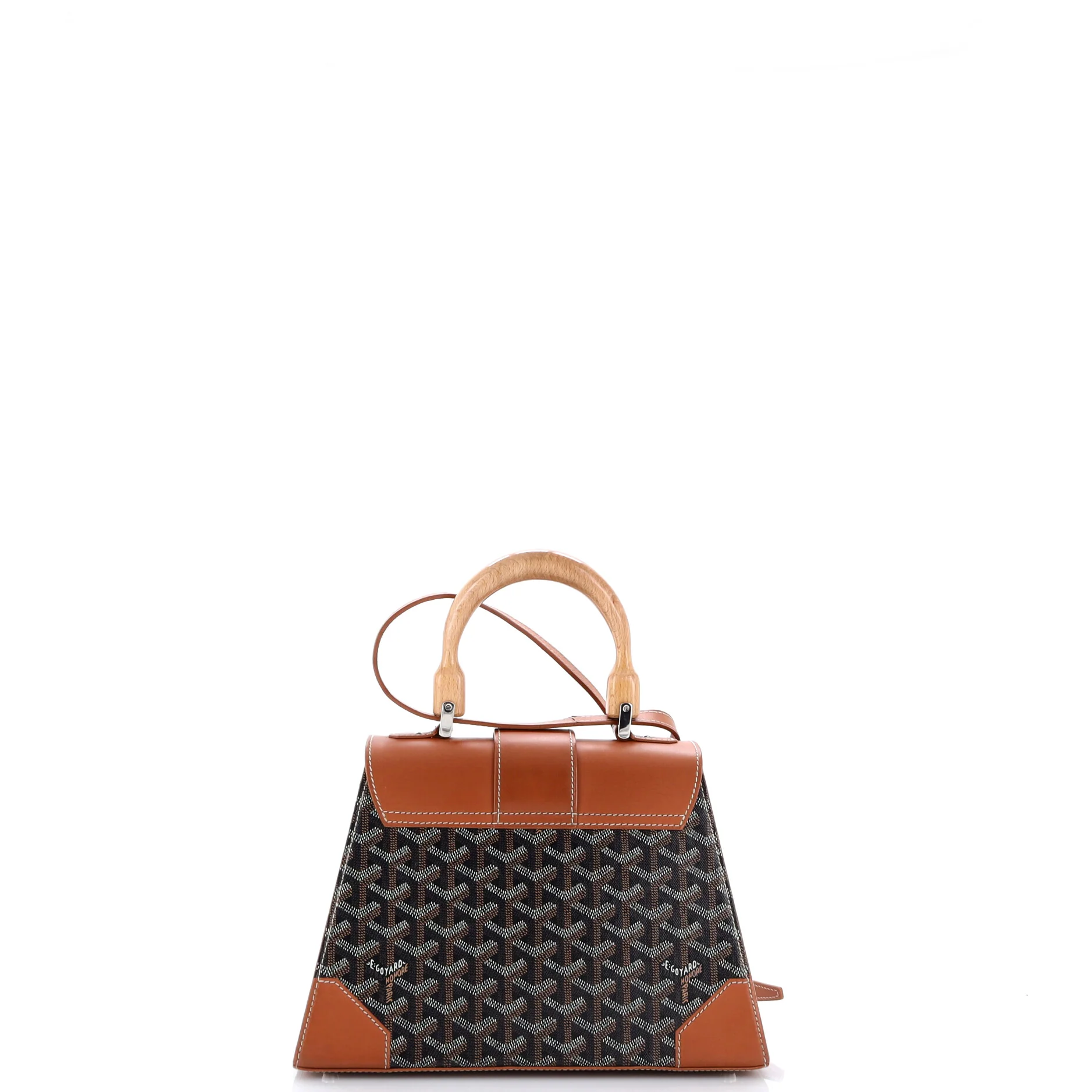 Saigon Top Handle Bag Coated Canvas with Leather PM - Image 3