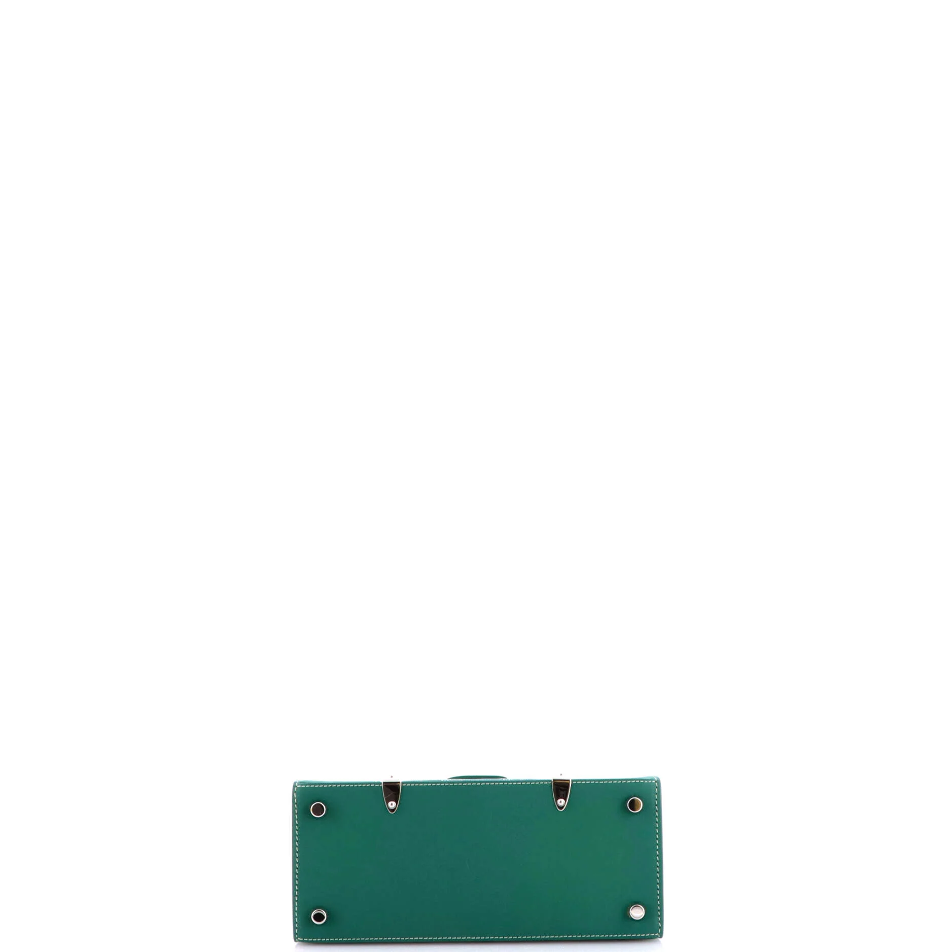 Structured Saigon Top Handle Bag Coated Canvas with Leather Mini - Image 4
