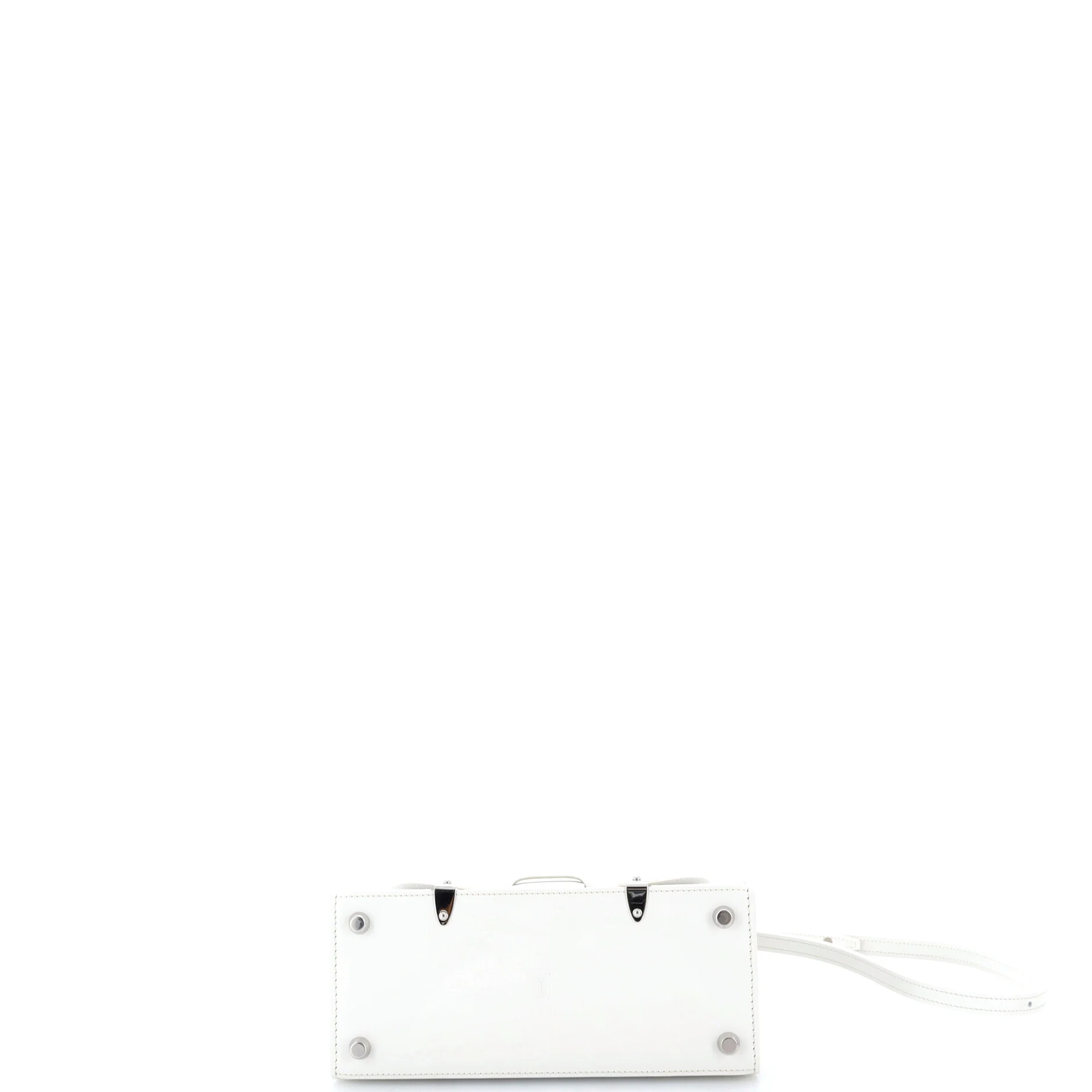 Structured Saigon Top Handle Bag Coated Canvas with Leather Mini - Image 7