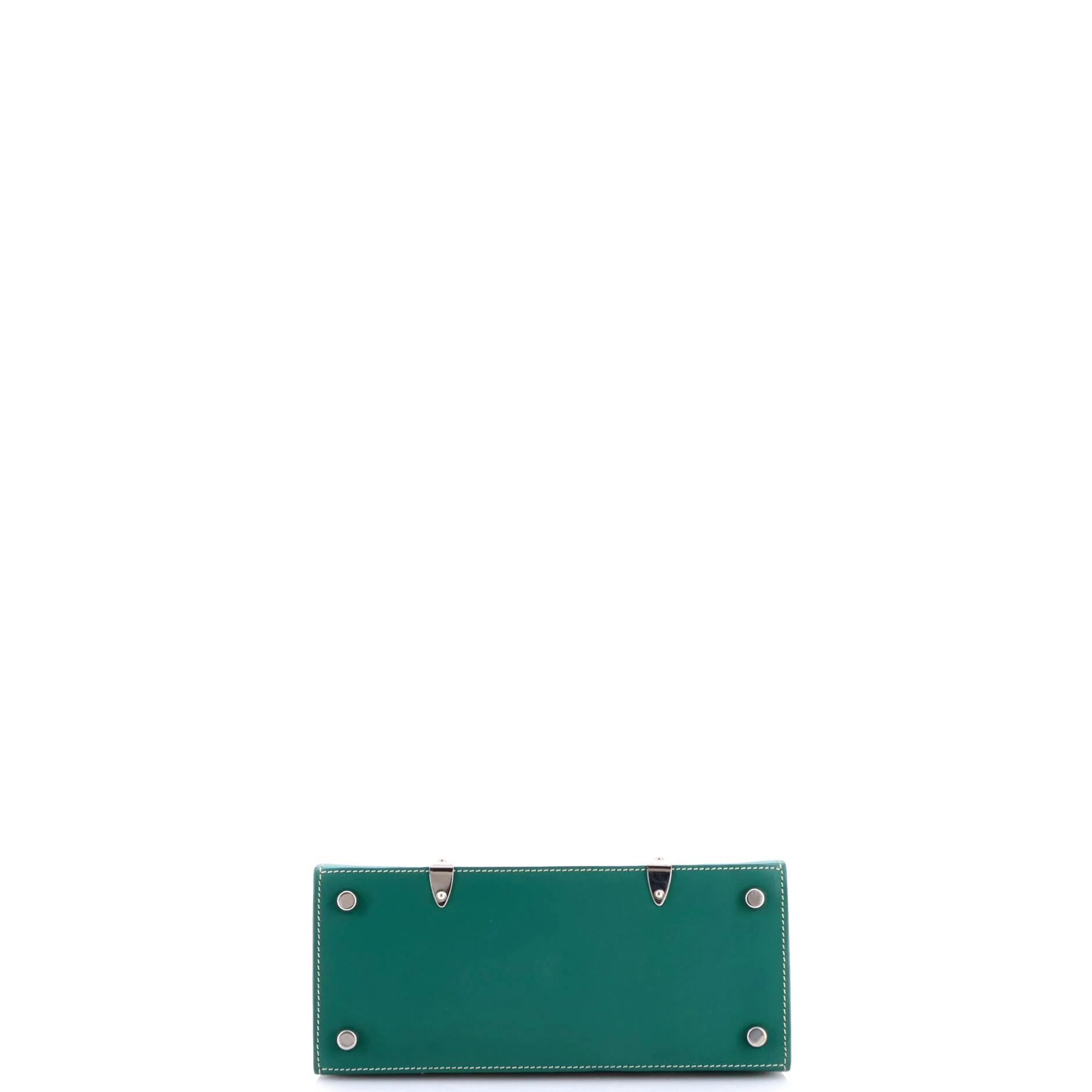 Structured Saigon Top Handle Bag Coated Canvas with Leather Mini - Image 4