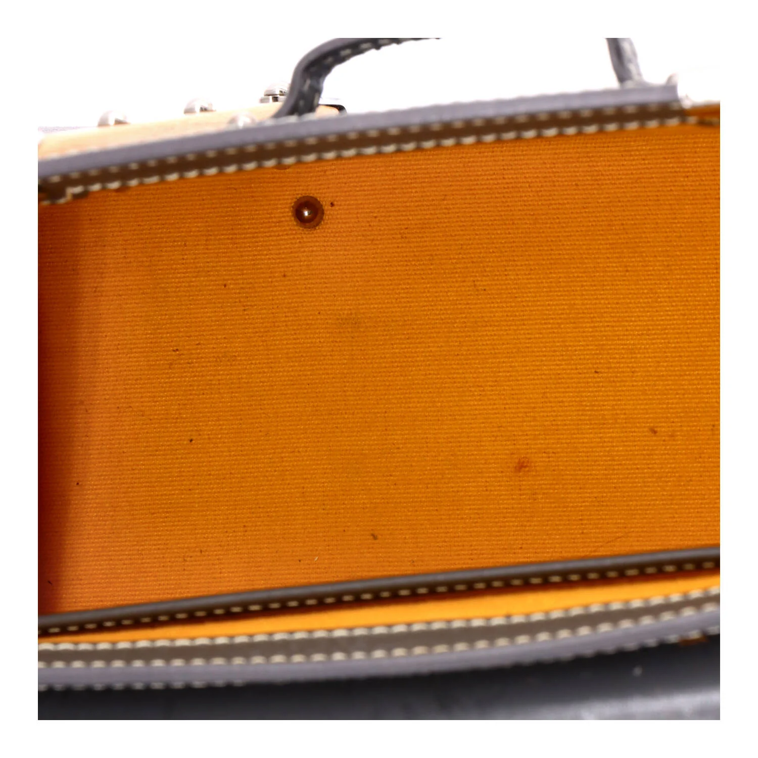 Structured Saigon Top Handle Bag Coated Canvas with Leather Mini - Image 5