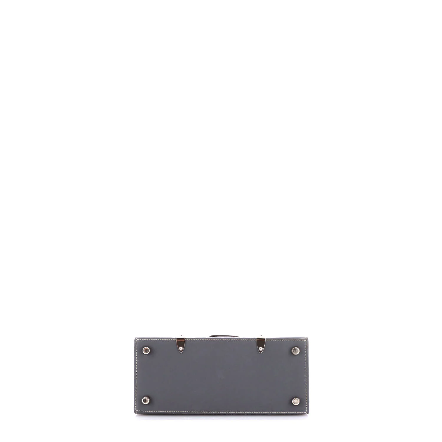 Structured Saigon Top Handle Bag Coated Canvas with Leather Mini - Image 4