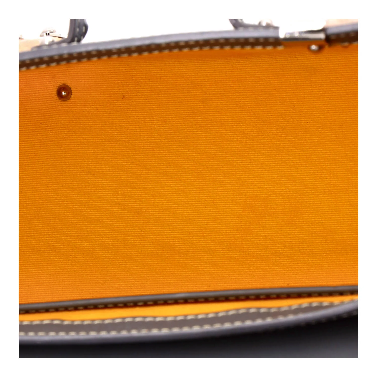 Structured Saigon Top Handle Bag Coated Canvas with Leather Mini - Image 5