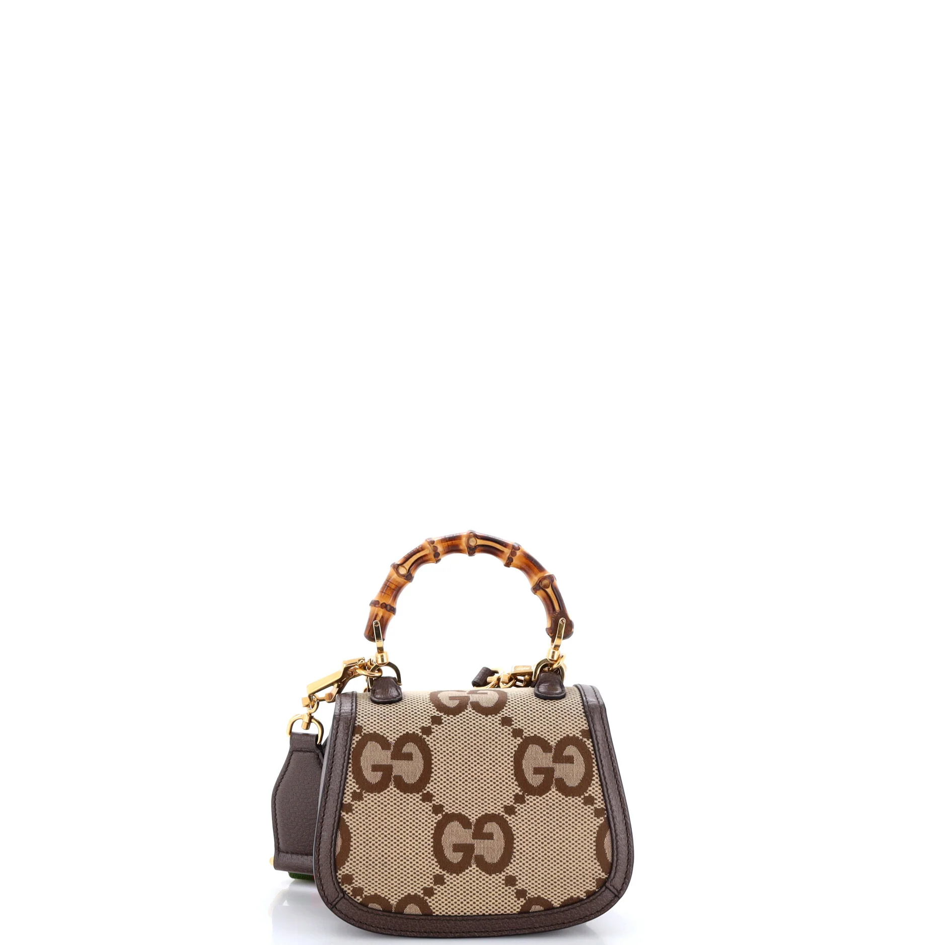 Bamboo 1947 Top Handle Bag Jumbo GG Canvas Mini - Image 3
