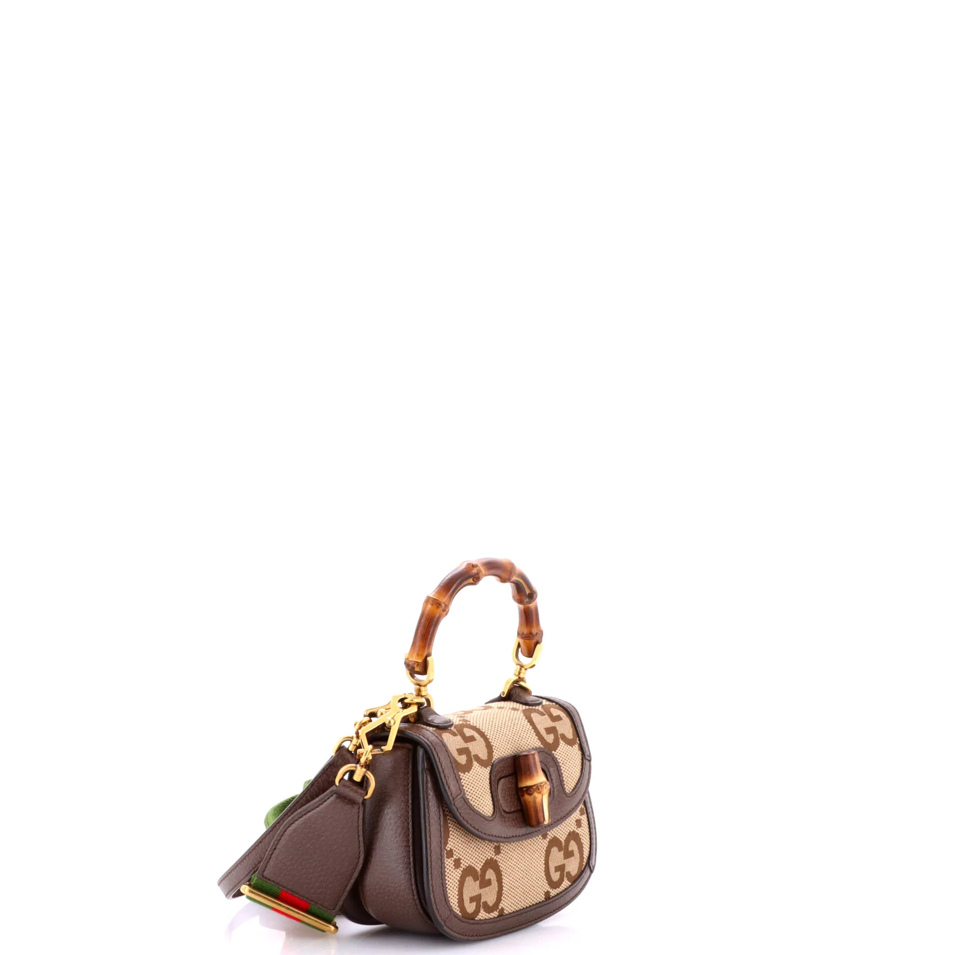 Bamboo 1947 Top Handle Bag Jumbo GG Canvas Mini - Image 2
